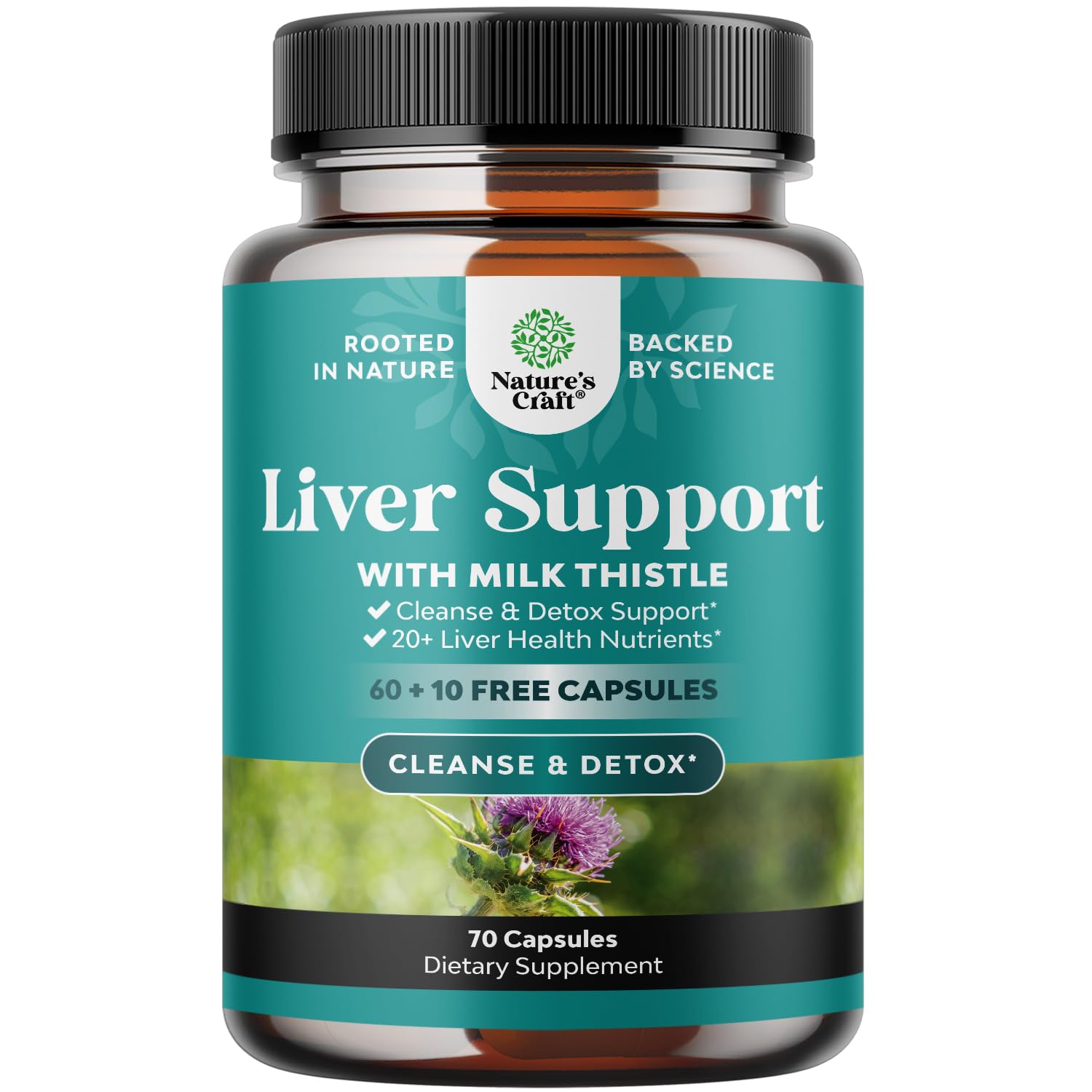 Liver Cleanse and Detox & Repair Formula - Herbal Liver Support Supplement with Milk Thistle Dandelion Root & Artichoke Extract for Liver Health - Silymarin Milk Thistle Liver Detox Capsules