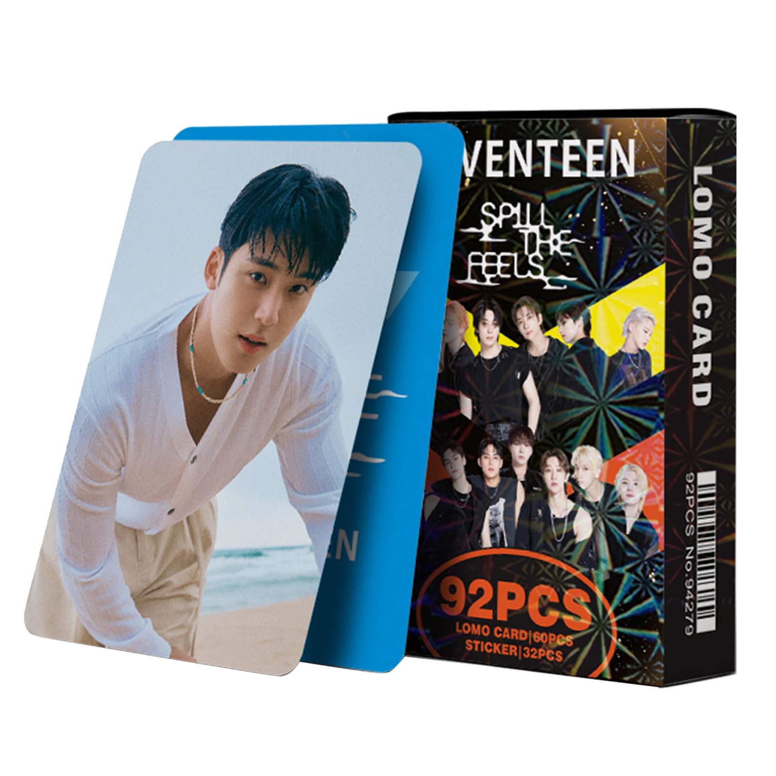 KPOPBP Seventeen Spill The Feels Album Photocards 60 PCS KPOP Lomo Cards Set 32 PCS Stickers Seventeen Photo Cards Merch gift for Boys and Girls