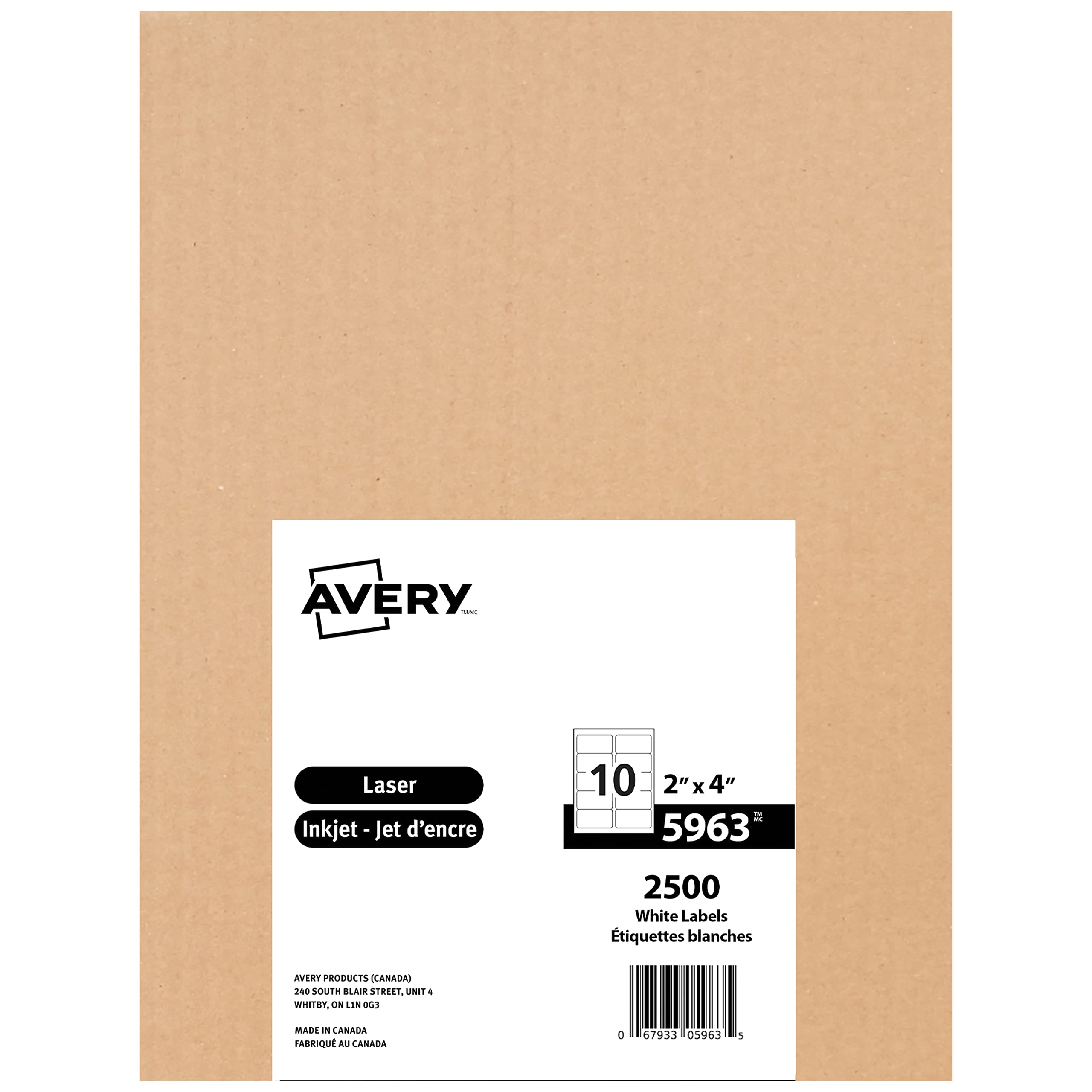 AVE5963 - Averyreg Shipping Labels with TrueBlock Technology