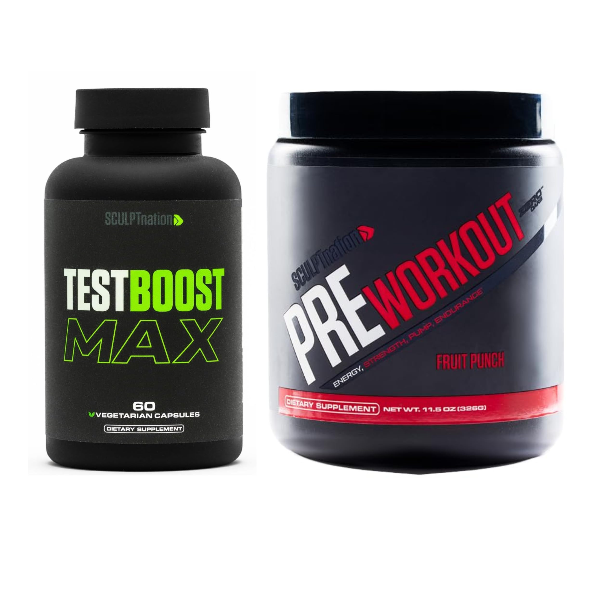 Sculpt NationSculpt Nation by V Shred Test Boost Max and Pre Workout Fruit Punch Bundle