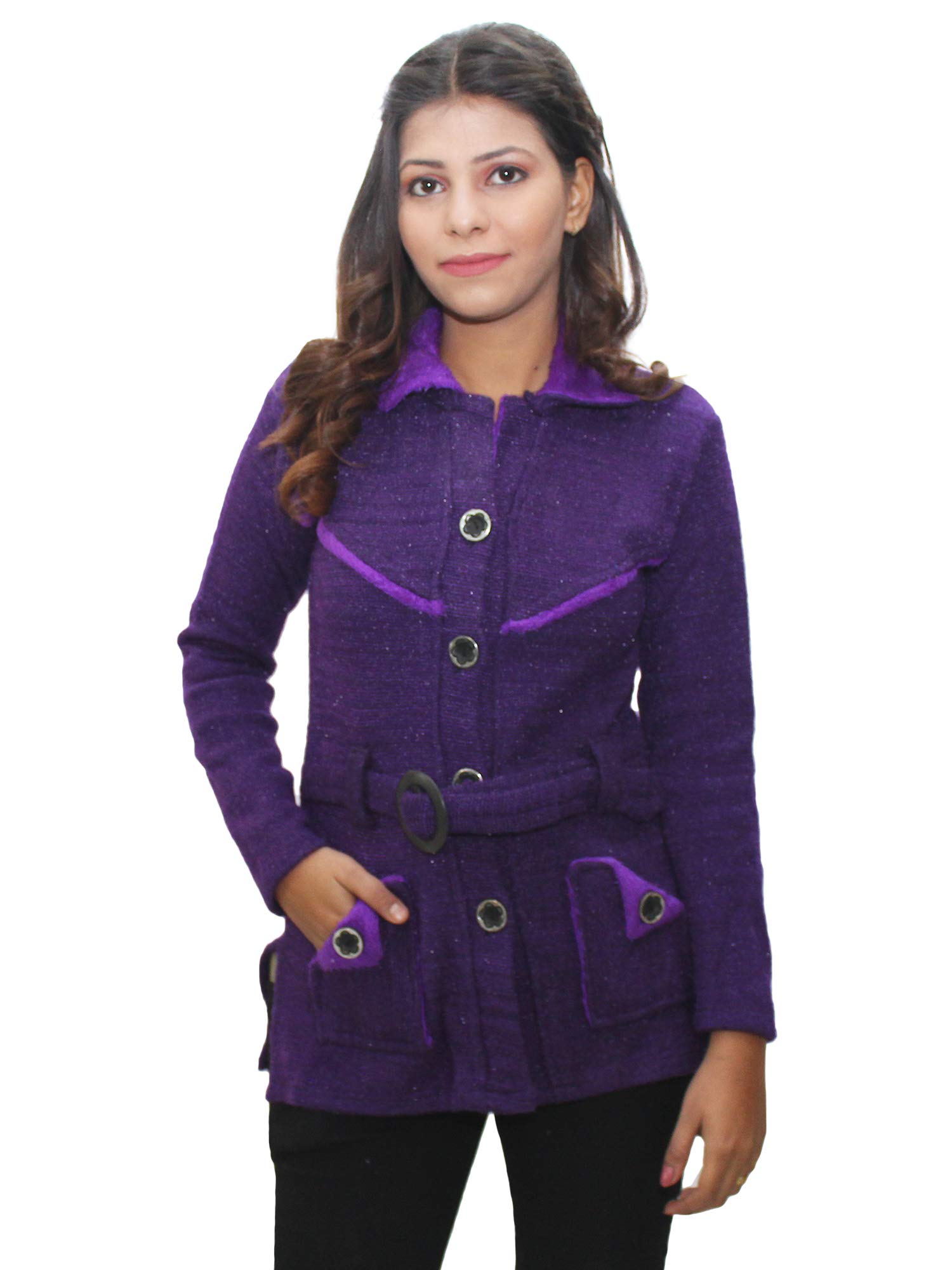 Womens Slim Fit Cardigan with Belt