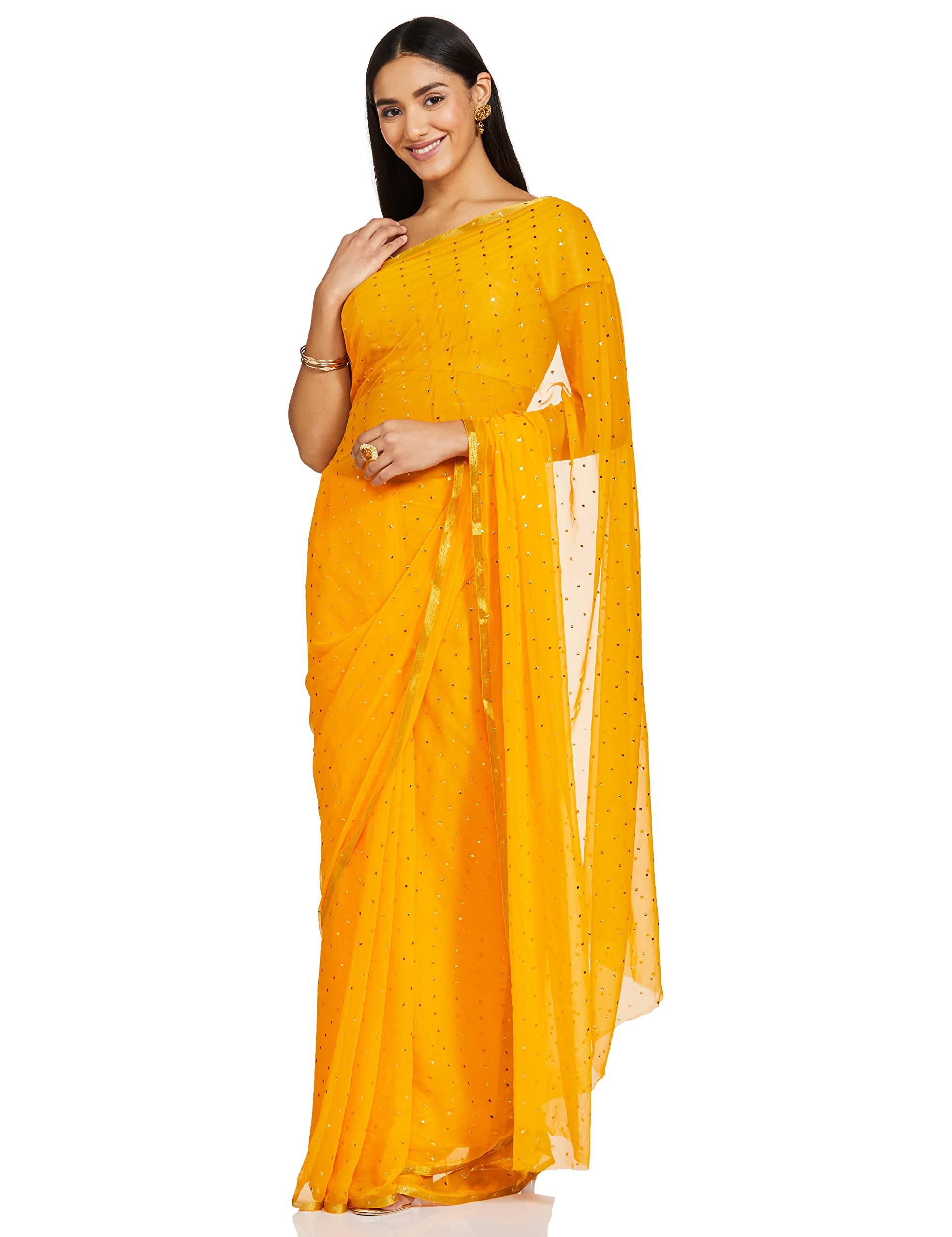 ANNI DESIGNER Chiffon with Blouse Piece Saree