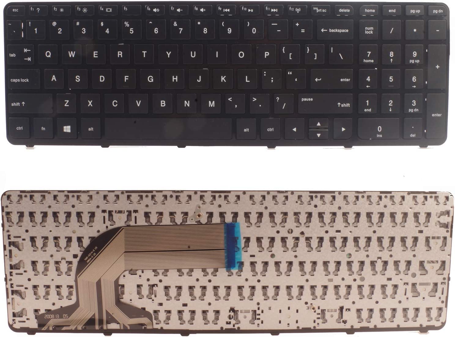 Wefly Laptop Keyboard Compatible for hp Pavilion 15 15-n 15-e 15-g 15-r 15-r000 15-r030wm 15-r035TX 15-r036 15-r011dx 15-r110dx 15-r052nr 15-r053cl 749658-001 PK1314D2A00