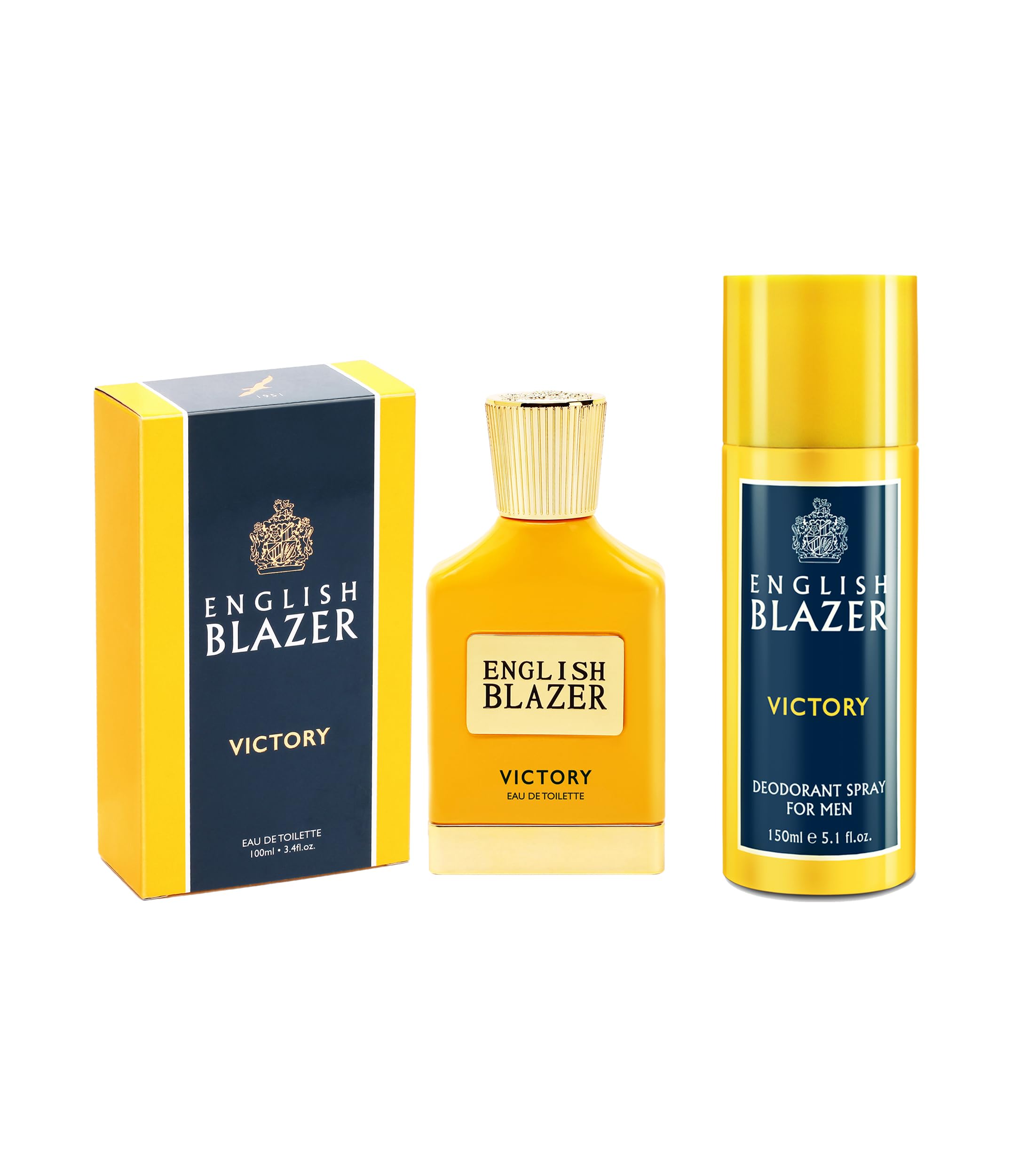 English Blazer Victory Eau de toilette perfume 100 ml + Body Spray 150 ml giftset giftpack.