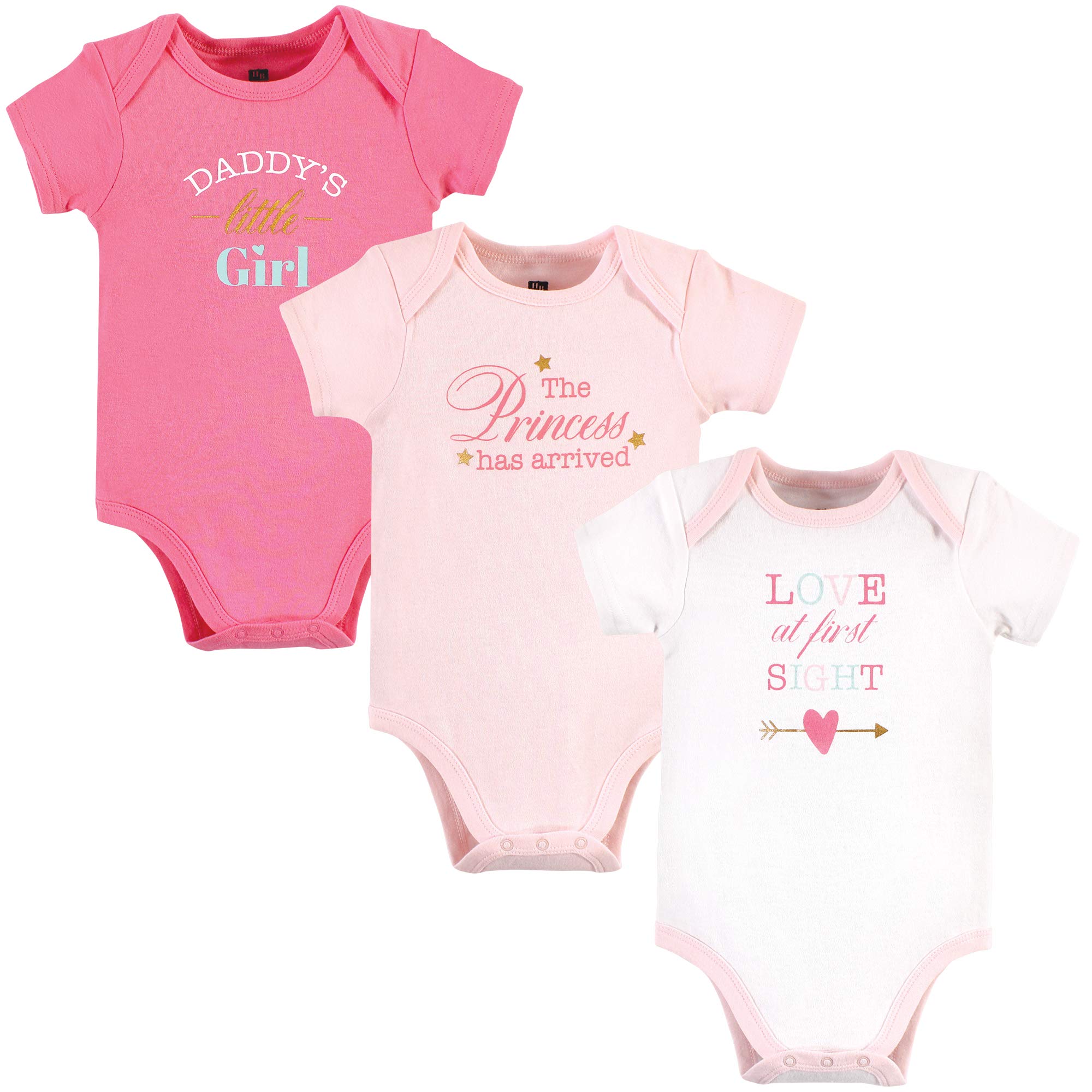 Hudson Baby BODYSUIT 3PCS SET SHORT SLEEVE DADDYS GIRL