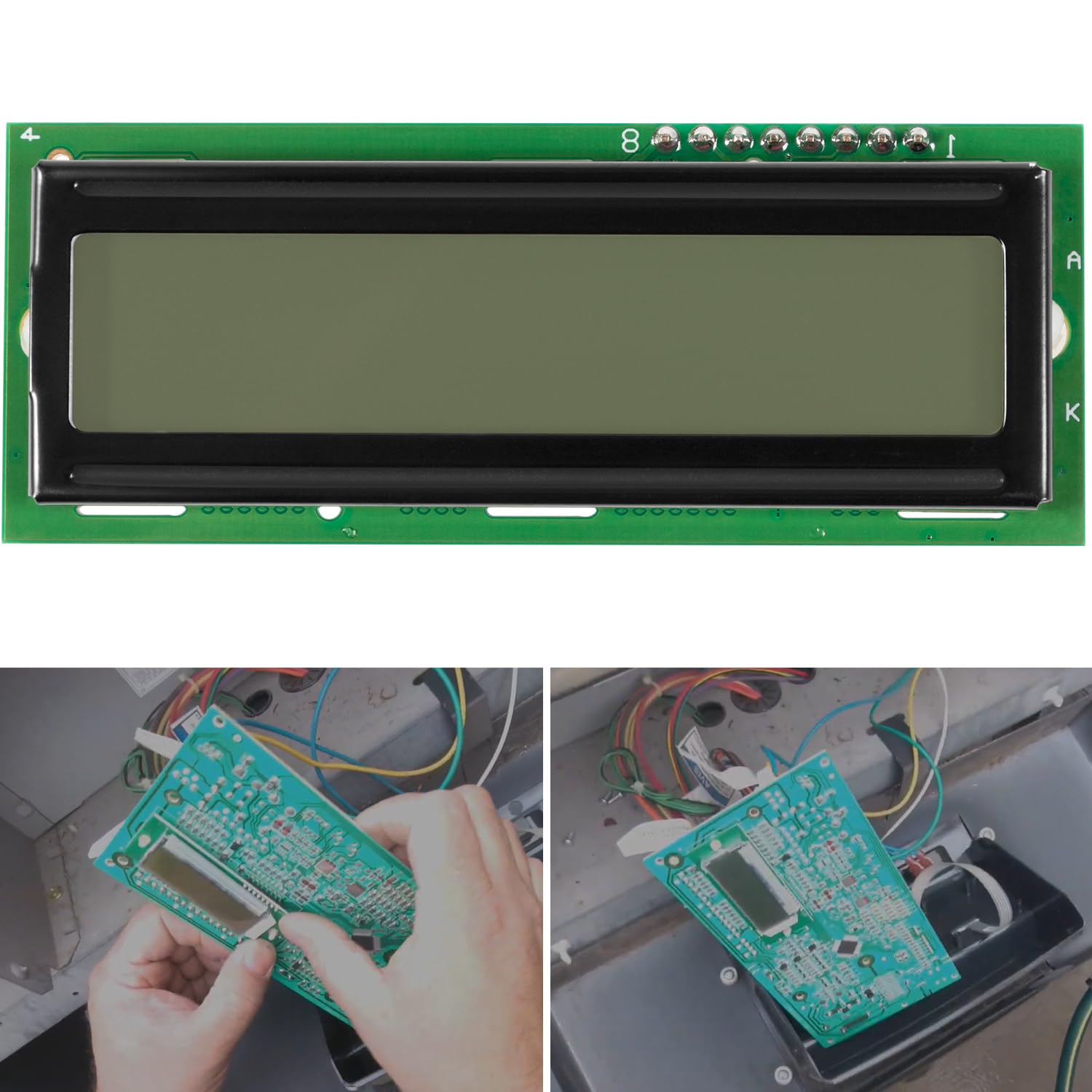 Camoo013640F LCD Display Pool Stat Kit for Raypak RP 2100 Pool Heater Digital Pool Heater Models 185B 265B 335B 405B, Fits Circuit Board 013464F, for 601944 PC Board, RAY013640F