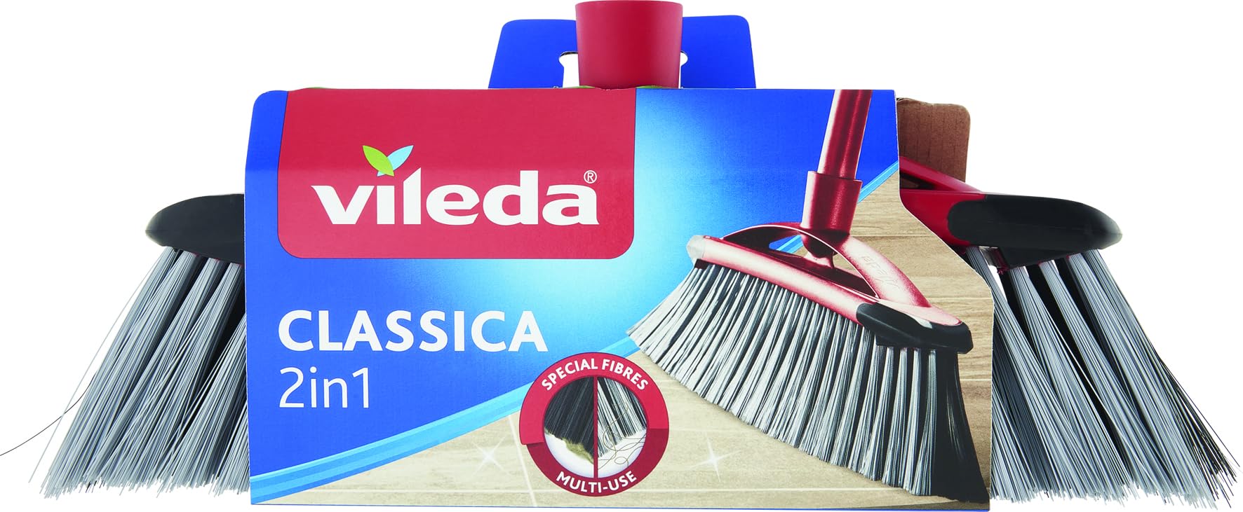 Vileda 2in1 Indoor Floor Broom with Stick