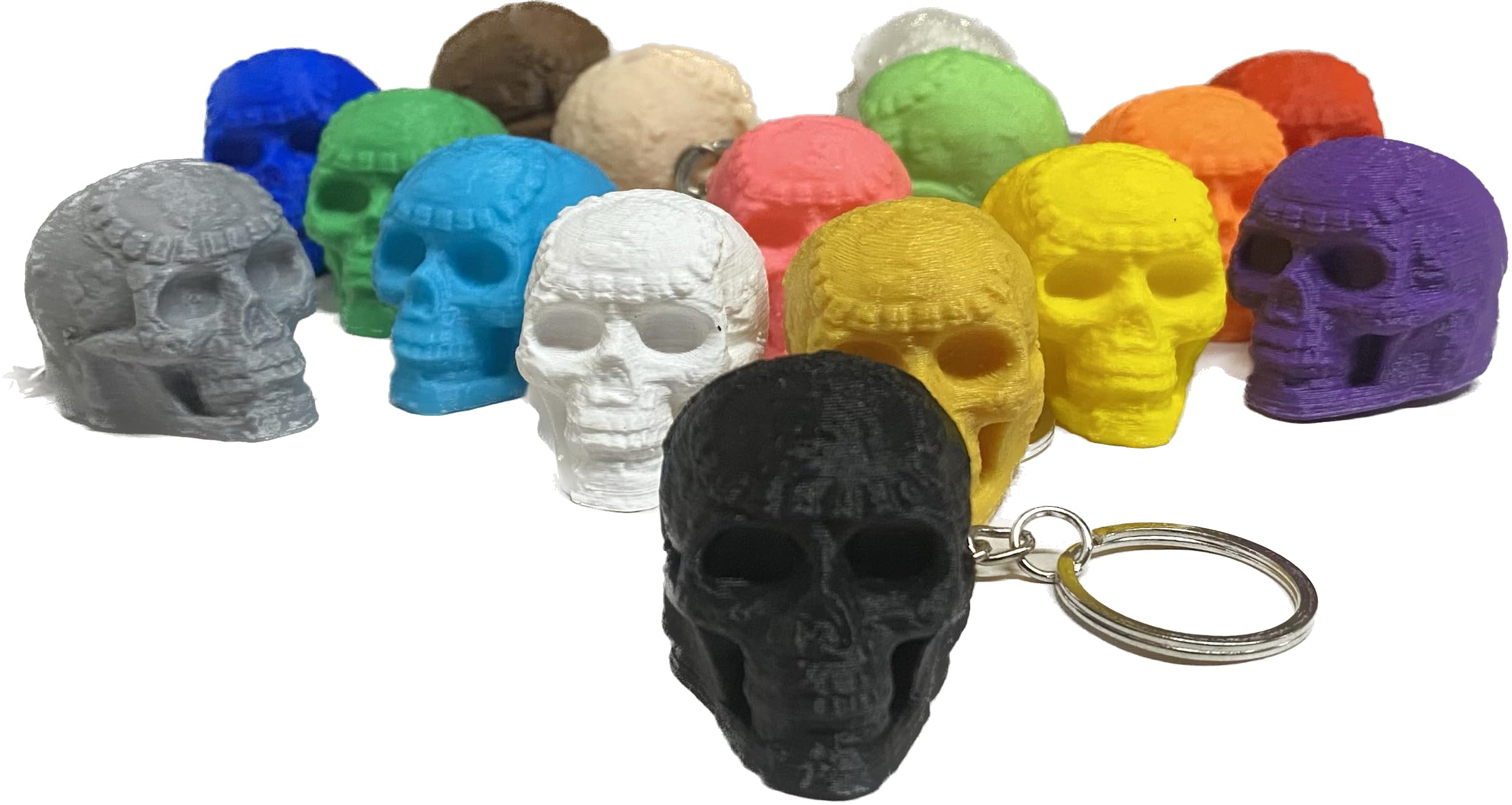 Aztec Death Whistle Keychain - 16 Colors - Made In USA (Black)