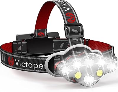 Victoper Rechargeable Headlamp, 8 LED