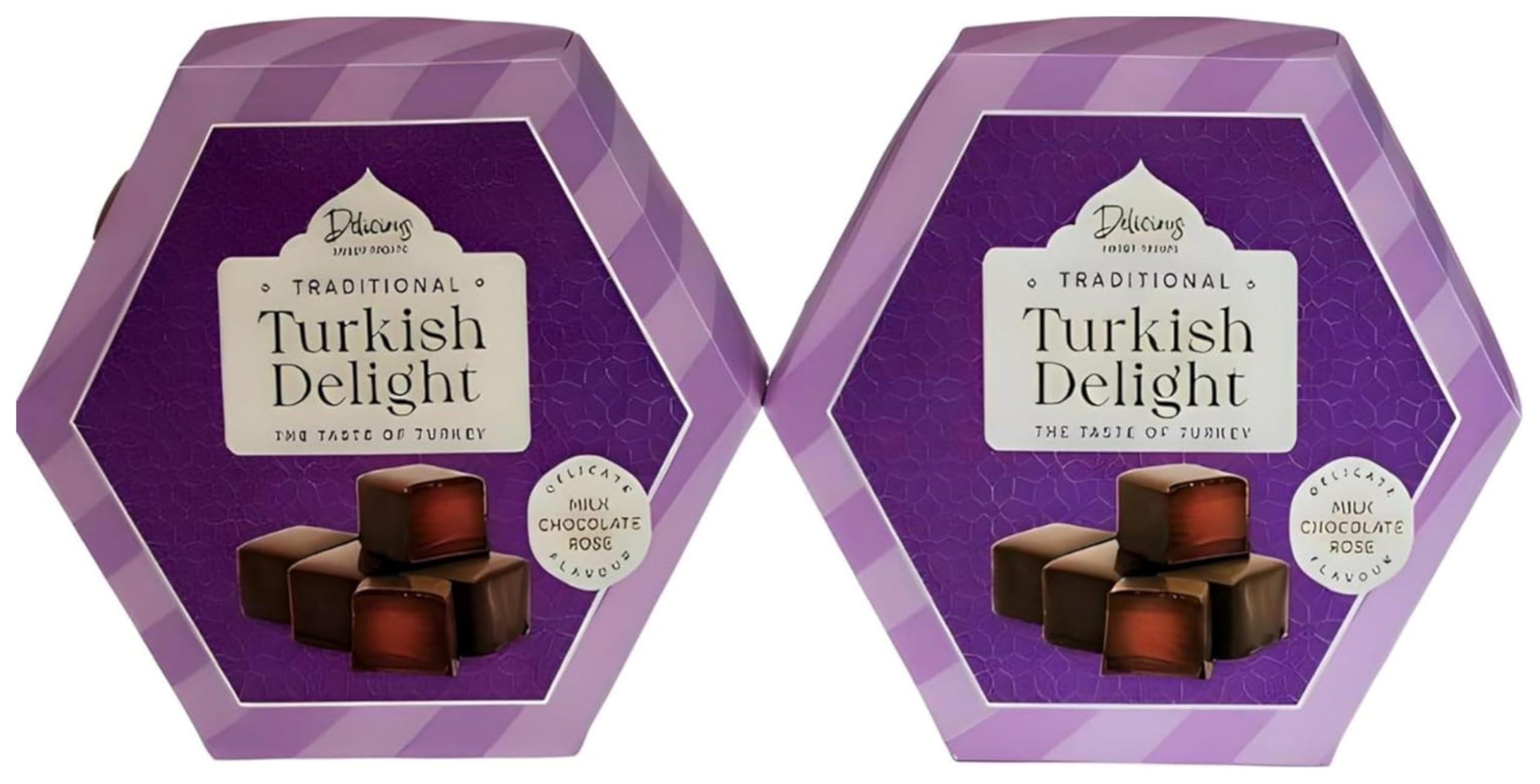 Traditional Turkish Delight Milk Chocolate Rose (150g): A Double Delight of Christmas Treats - Pack of 2