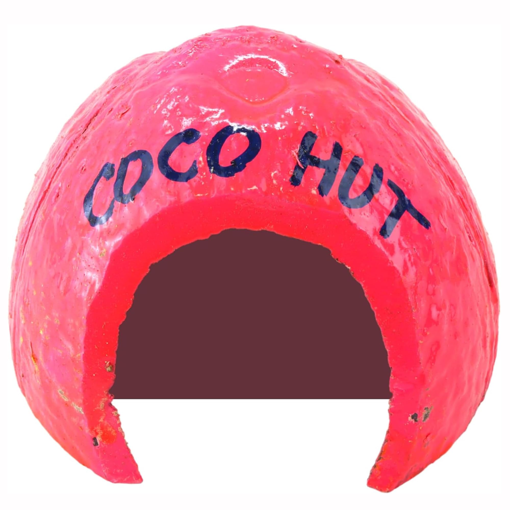 Hermit Crab Coconut Hut, Small Hideout for Pet Habitat, Color and Size May Vary, 2.25 to 3 Inches