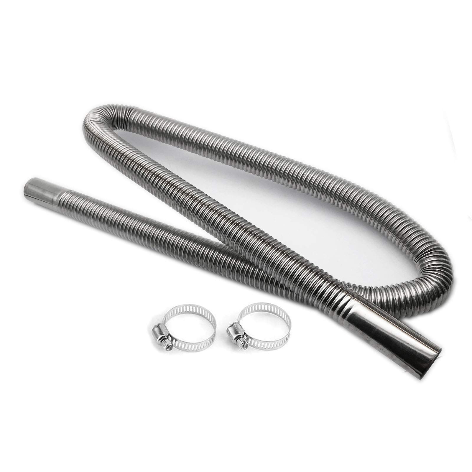 ALLMOST 36061296 90394 Exhaust Pipe 24mm with Clamps Replace Compatible with Webasto Eberspacher