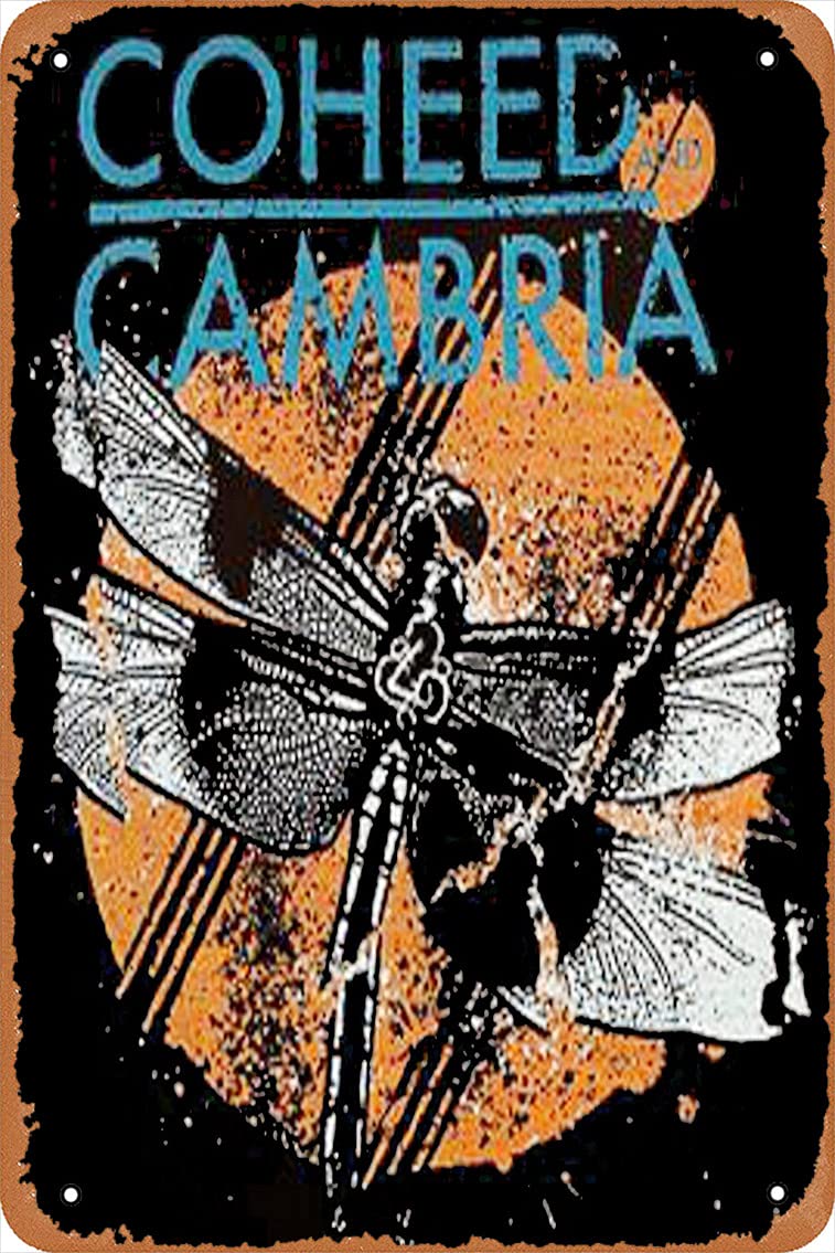 Coheed and Cambria Poster 12" X 8" Vintage Metal Tin Sign Home Decor Garage Man Cave Wall Art