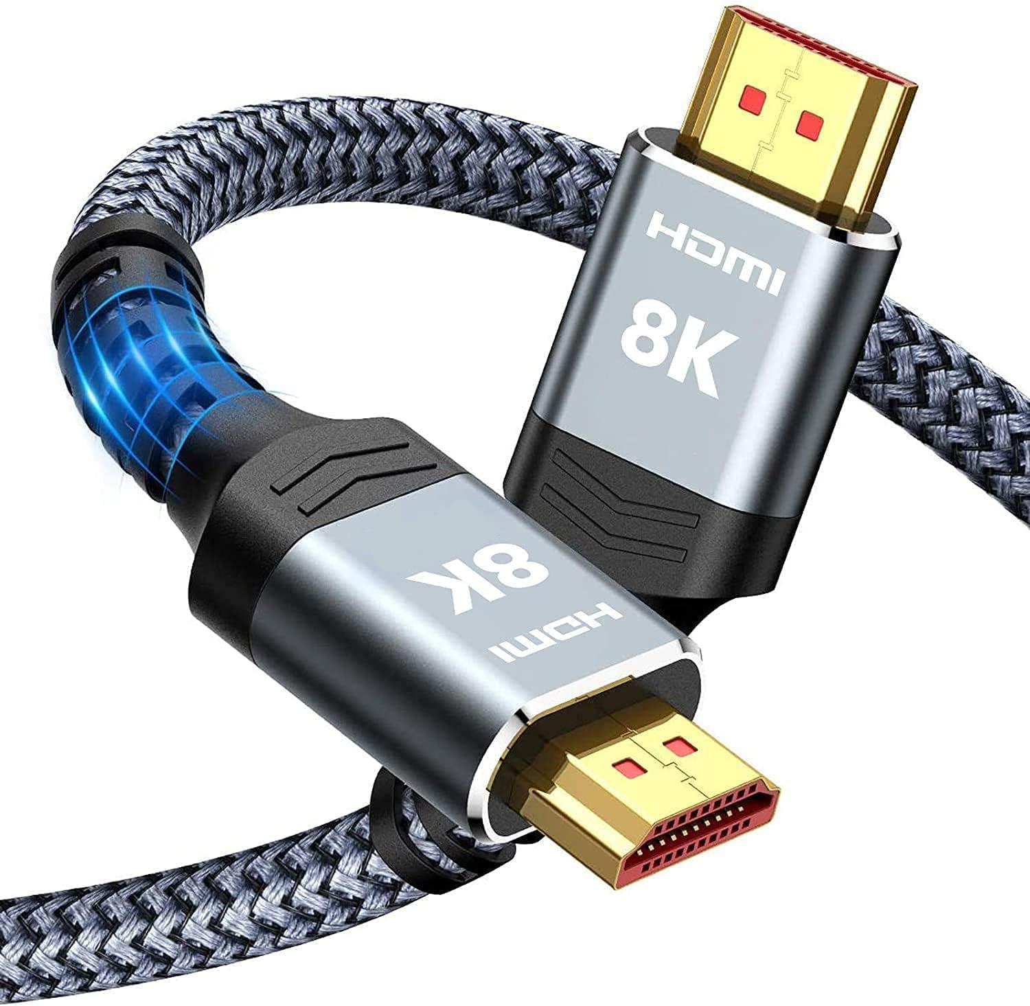 Snowkids8K HDMI 2.1 Cable, 4meter 8K@60Hz hdmi, 4K@120Hz, eARC HDR10 4:4:4| 21:9, HDCP 2.2/2.3 Dolby, 3D, VRR, Ethernet, Compatible with Latest game console/Roku TV/HDTV/Blu-ray