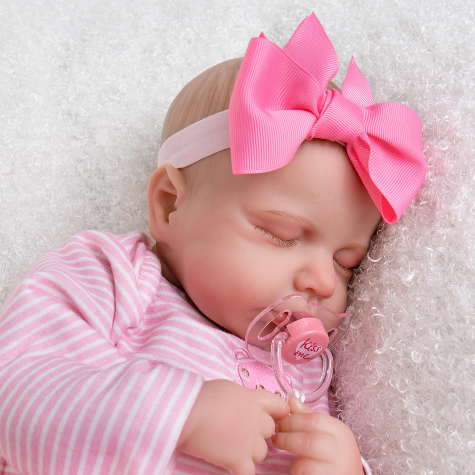 AoriLifelike Reborn Baby Dolls 20 Inch Realistic Sleeping Newborn Girl Dolls with Poseable Limbs and Feeding Accessories