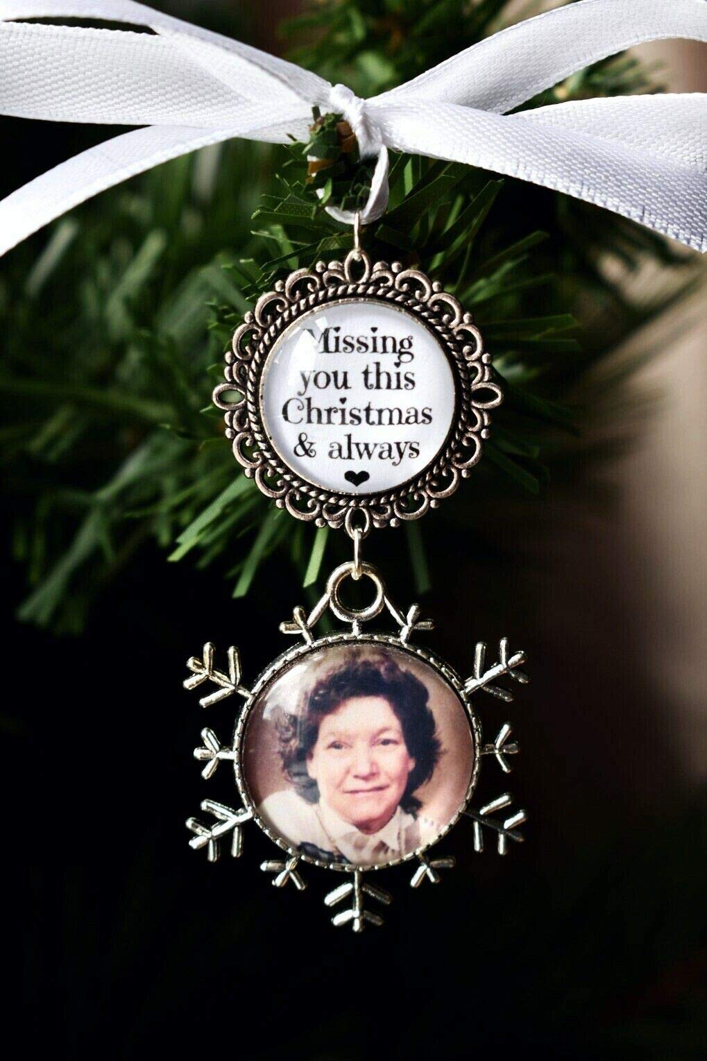 Rockshore Accessories Memorial Christmas Tree Decoration Personalised Photo Bauble Gift Memory Charm