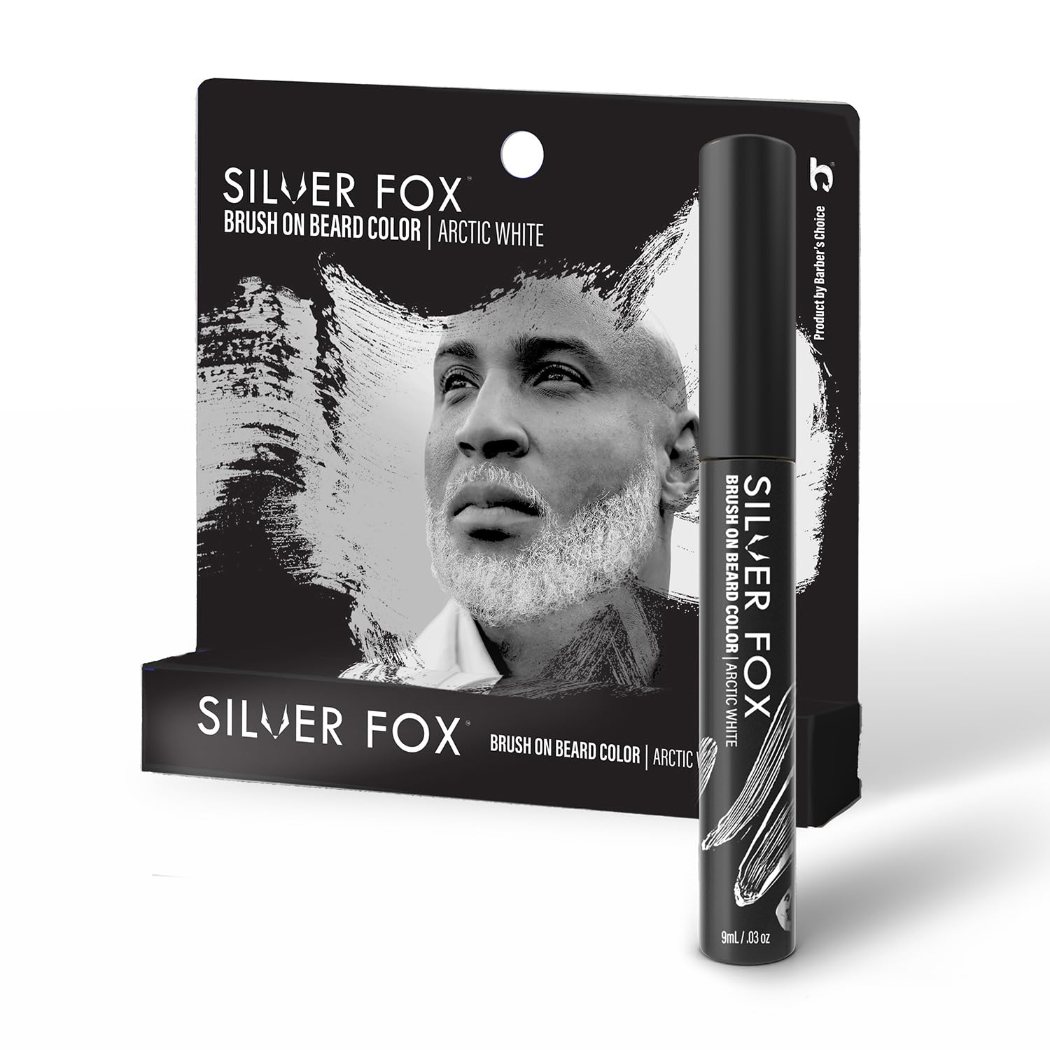 GodefroySilver Fox Beard and Hair Temporary White Color Brush for Men- Instantly Brighten White Beards, Less Yellow, Easy Application, Natural Look