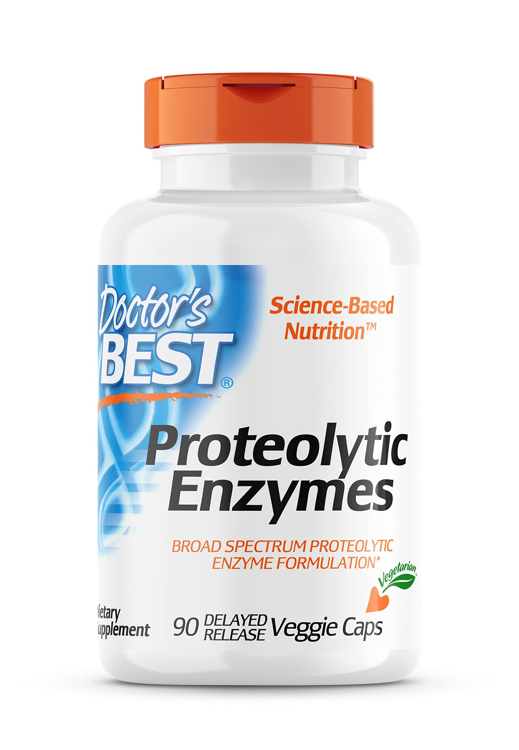 Doctor's BESTProteolytic enzymes, Digestion, Muscle, Joint, Non-GMO, Gluten Free, Vegetarian, 90 Veggie Caps