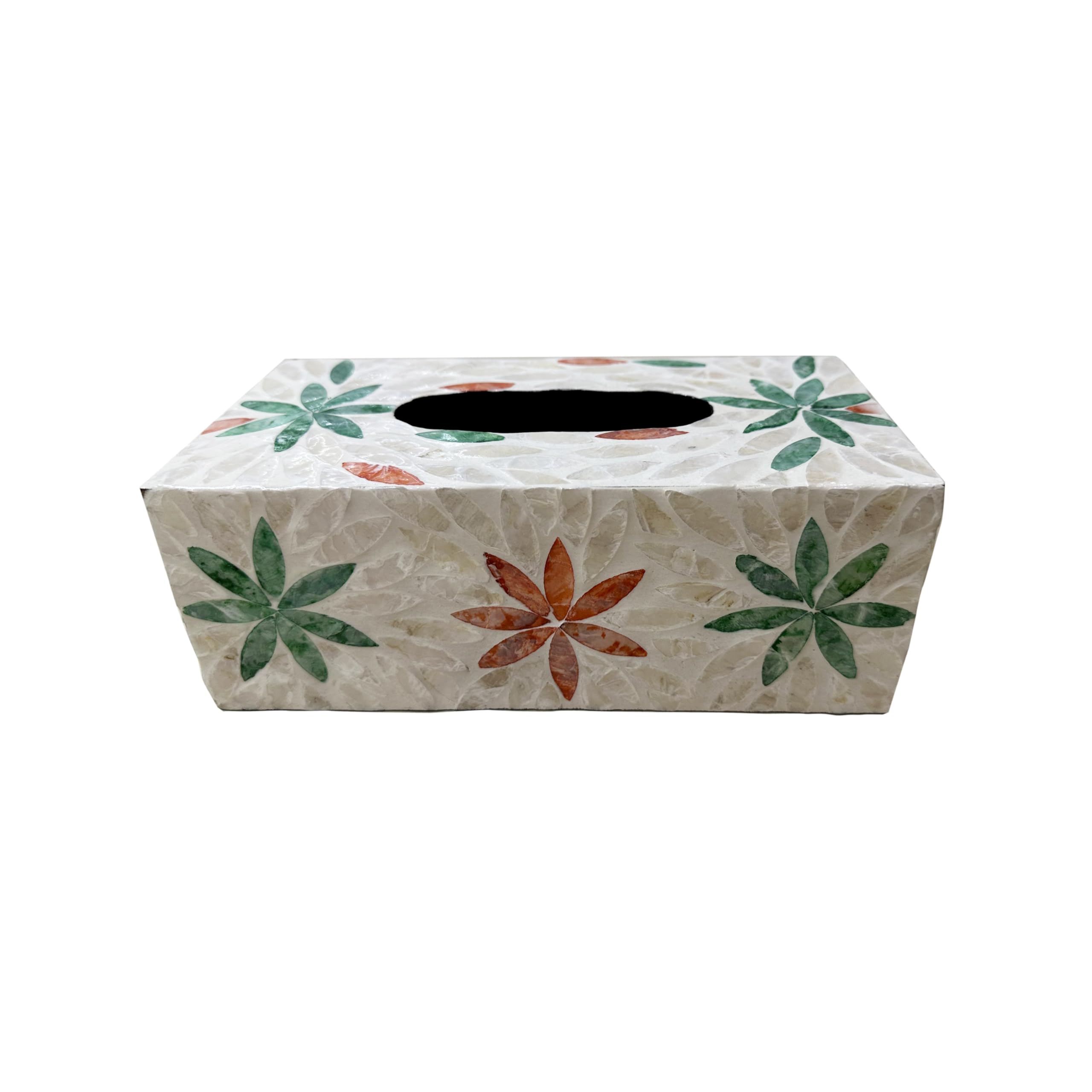 Mother of Pearl Lacquer Rectangle Tissue Box Cover Holder Decorative Handcrafted Tissue Box Cover Handmade Rectangle Tissue Box MadeTerra S (H1)