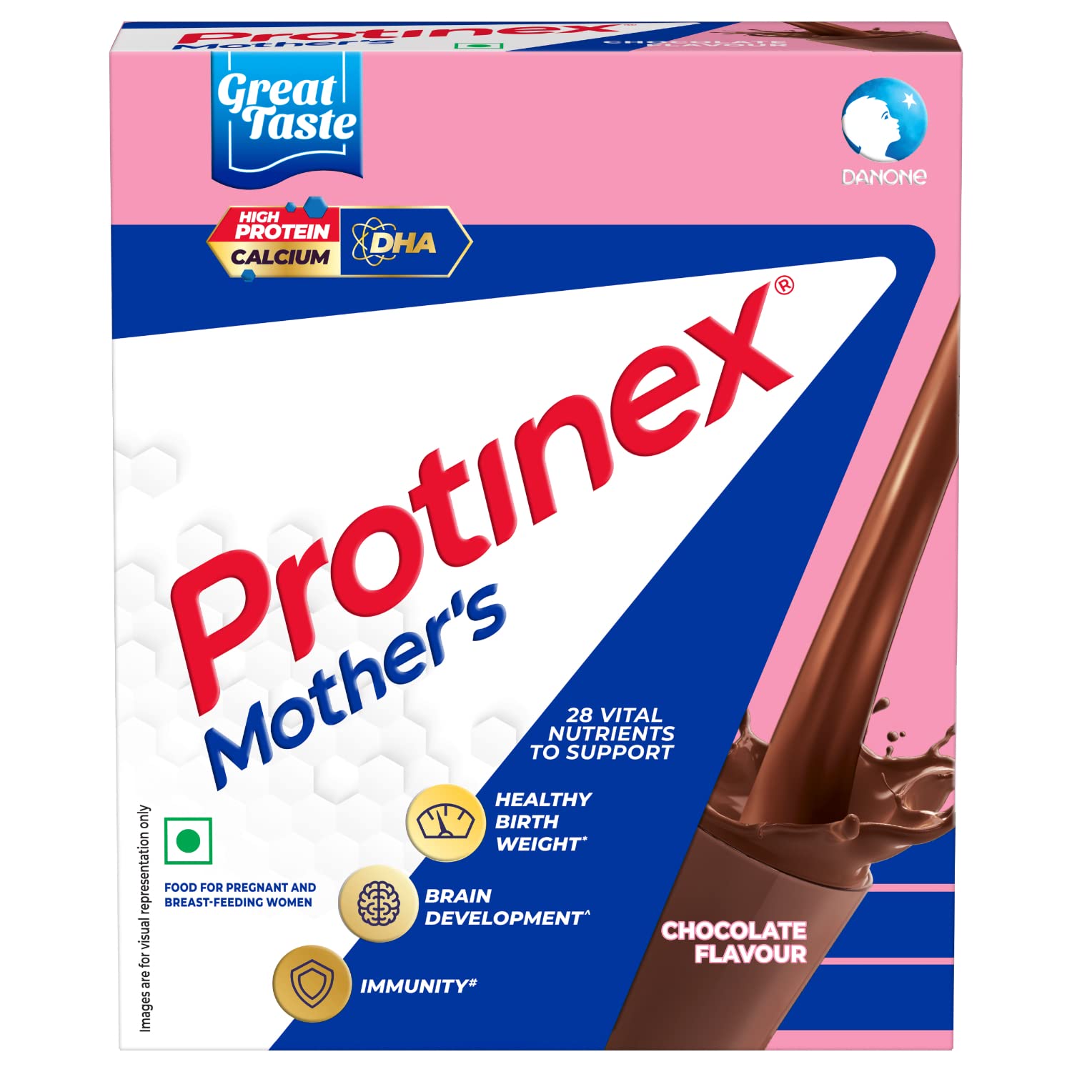 Protinex Mother's Nutritional Mix - (Chocolate Flavor, 250 Gms, BIB) with 28 Vital Nutrients to Support Healthy Birth Weight, Brain Development & Immunity