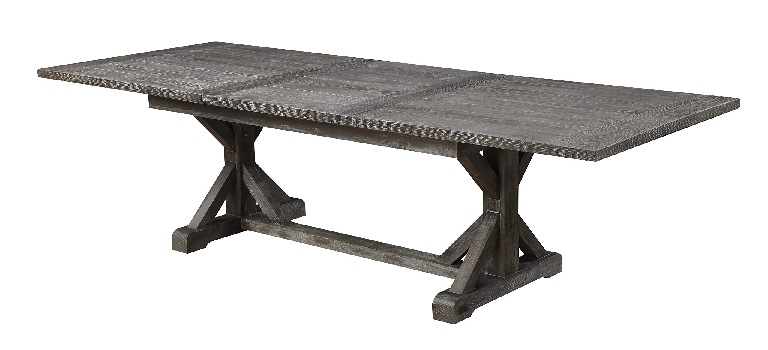 Wallace & BayMorris Dining Table, 84 inch, Charcoal Gray