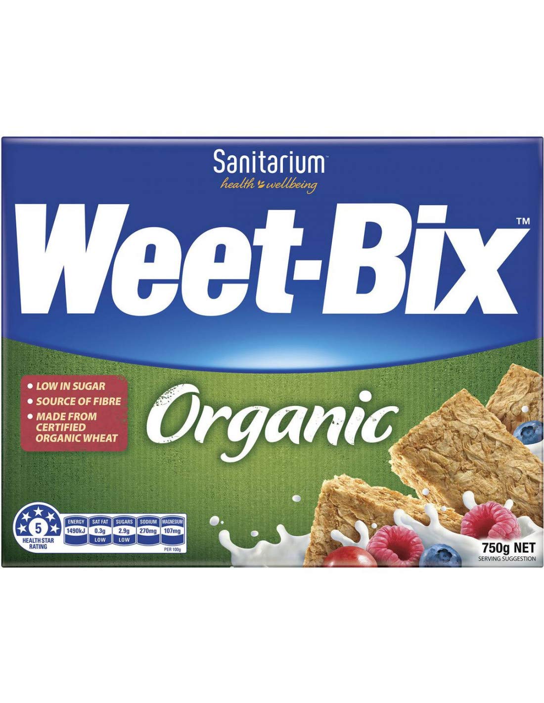 Sanitarium Health Food CompanyOrganic Weetbix 750gm