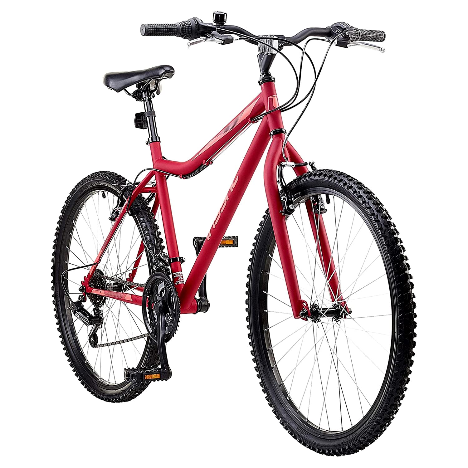 Insync Breeze SLR Women's Mountain Bike With 26-Inch Wheels & 16/18/20-Inch Steel Frame, 18-Speed Shimano Gearing & Shimano Revoshift Shifters, Freewheel 6 Speed Index 14-28 T, V-Brake, Red Colour