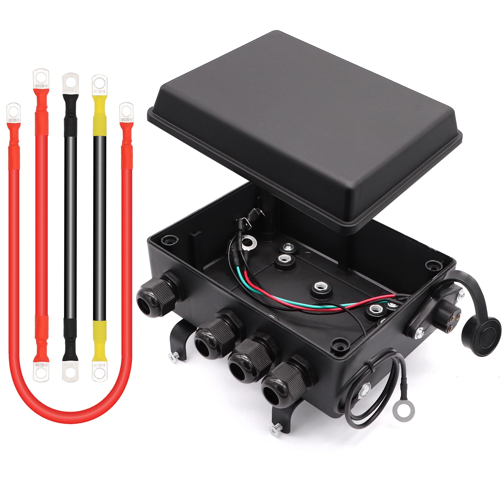 Winch Solenoid Relay Control contactor pre-Wired Box for 8000-17000lbs Electric ATV UTV Winch 12V