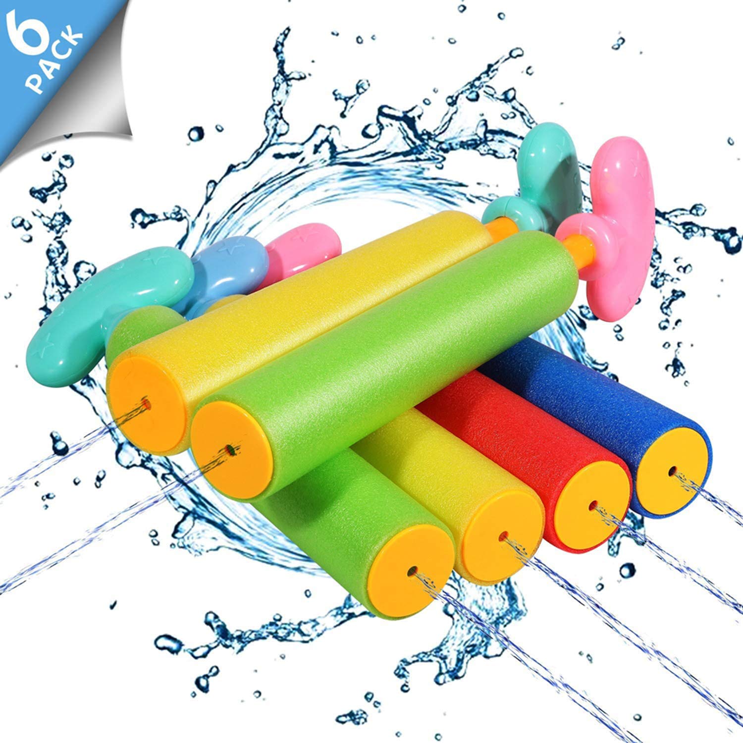 KASTWAVE Water Toy, Foam Water Blaster Set Pool Toys for Kids&Adult Water Toy Blaster Shooter Swimming Summer, Pool Outdoor Beach Play Game Toy 6 Pack