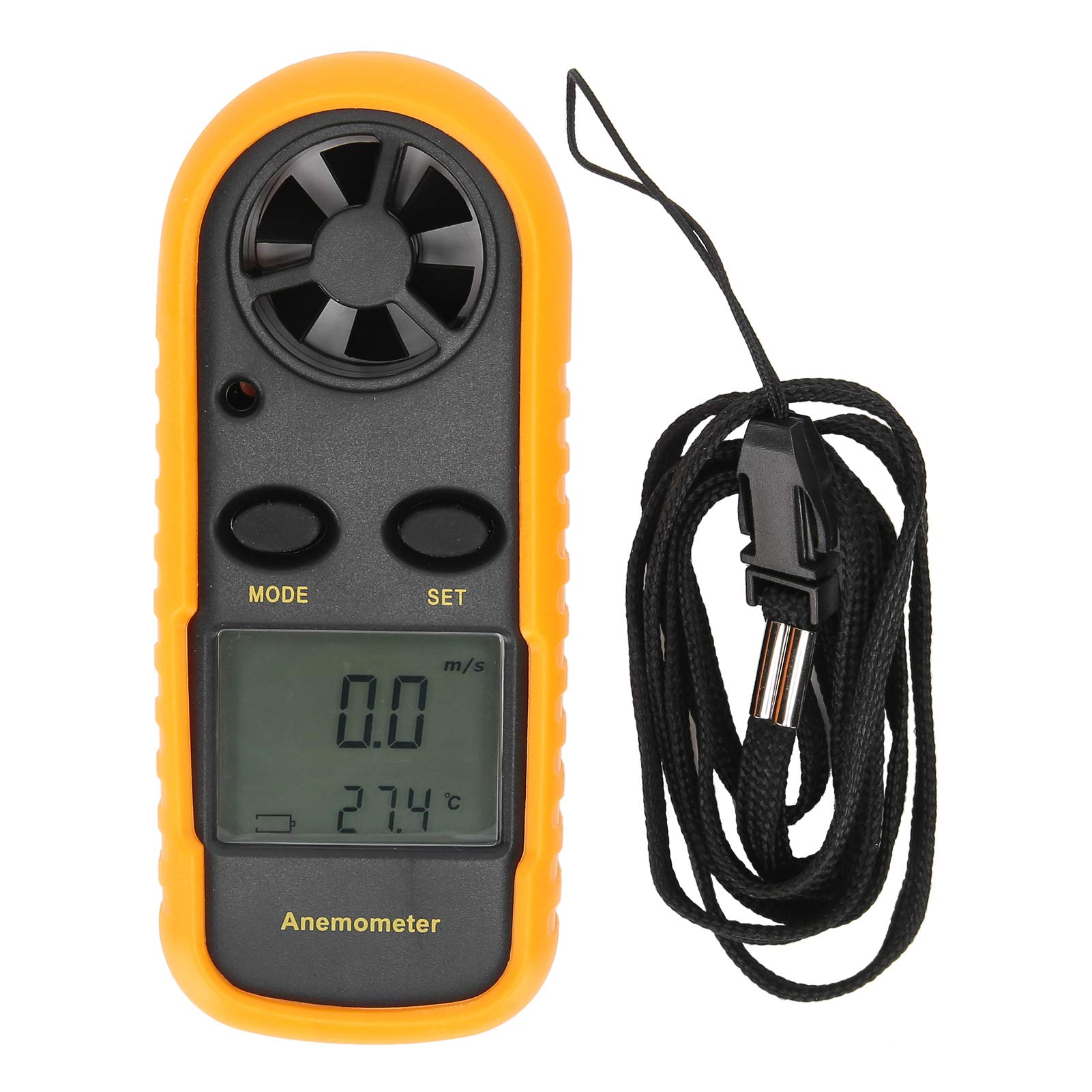 Wind Speed Meter, Small Handheld Lightweight Digital Anemometer with the Lanyard for Household for Outdoor