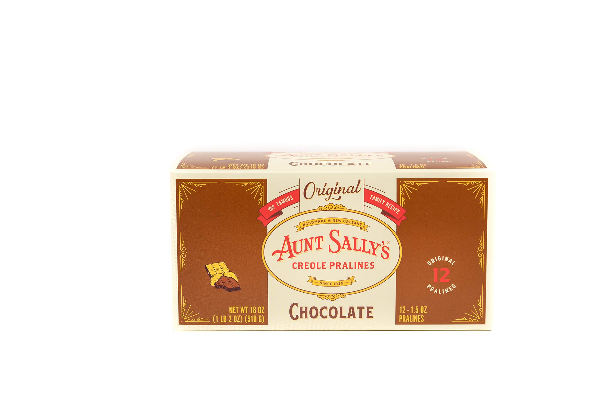 Aunt Sally'sCreamy Triple Chocolate Pecan Pralines, Box of 12