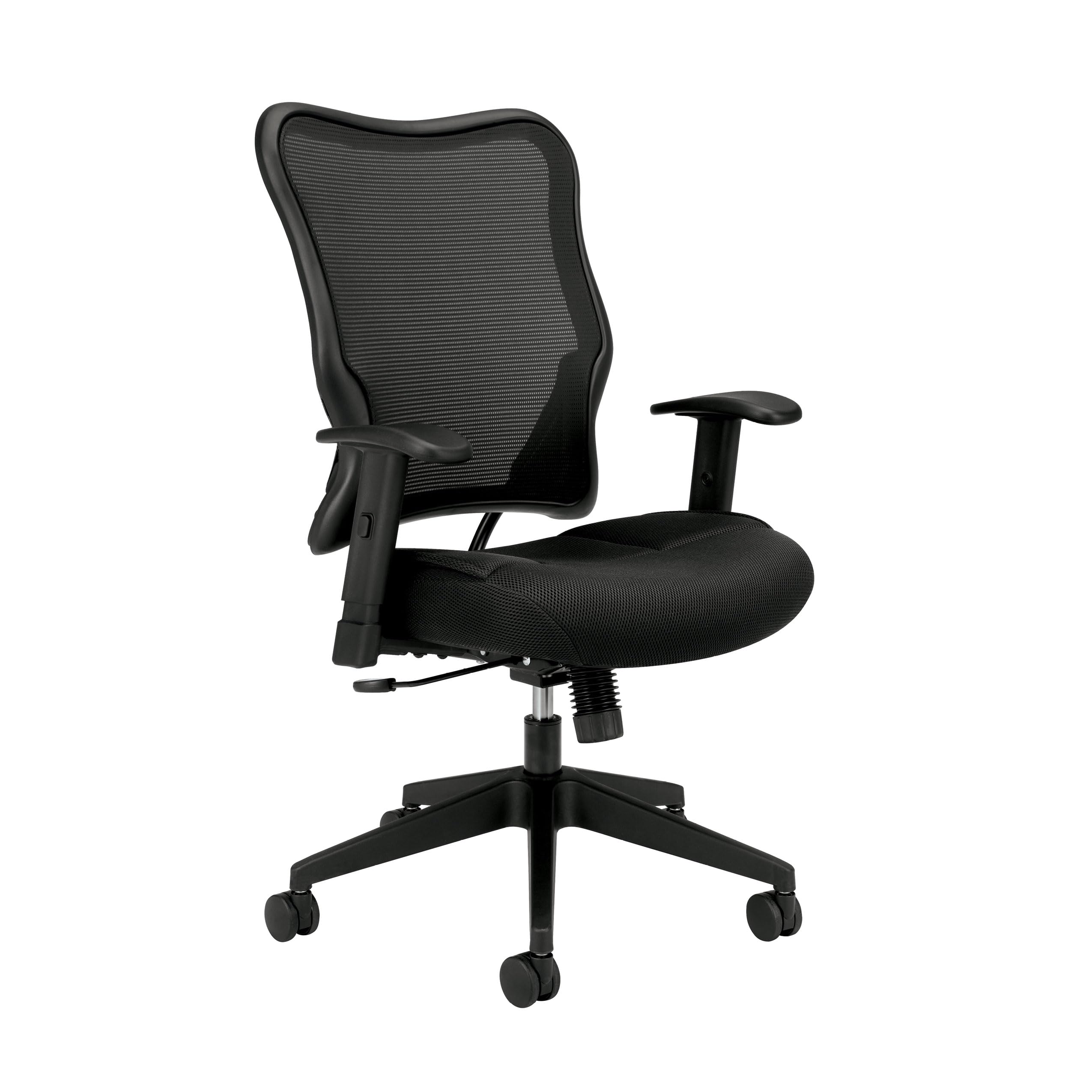 HON Wave High Back Office Chair Ergonomic Office Chair with Breathable Back Mesh Desk Chair With Wheels and Arms, 360 Swivel, Synchro-Tilt Recline - Home Office Desk Chair Comfortable for Long Hours