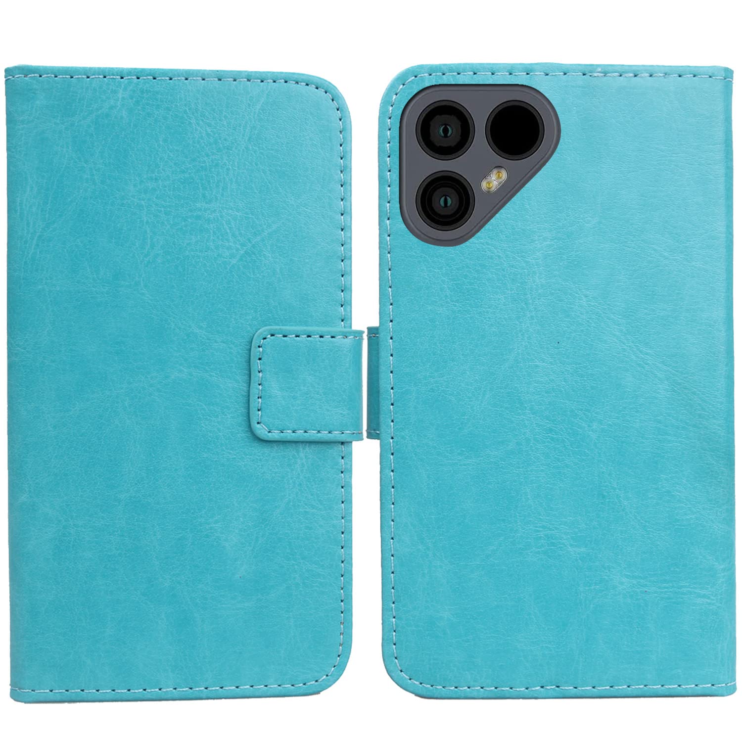 DingshengkPU Flip Folio Leather Case TPU Silicone For Fairphone 4 6.3" Book Wallet Business Phone Protection Protector Protective Cover Skin Pouch Etui (Blue)