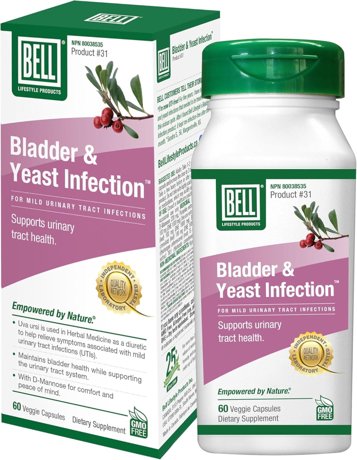 Bell Lifestyle Products Bladder Health and Yeast Balance - 60 Capsules