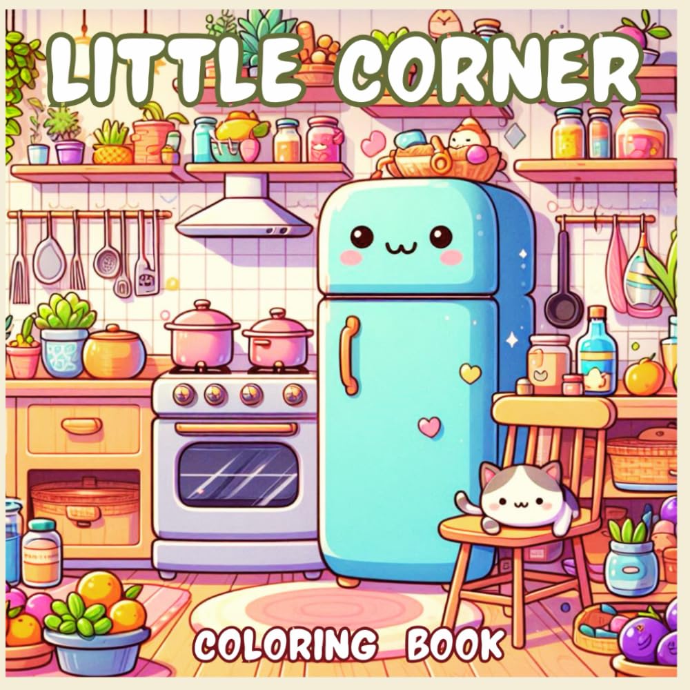 Little Corner Coloring Book: Cozy, Hygge and Cute Designs for Adults, Teens and Seniors