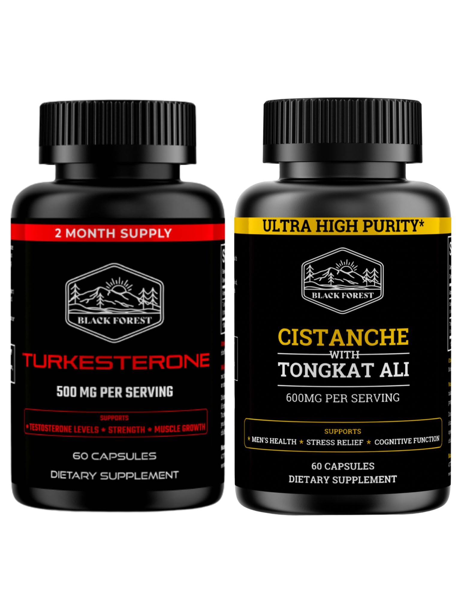 Black Forest Supplemets Starter Pack Bundle. 1 X Turkesterone + 1 X Cistanche (TESTO Pack)