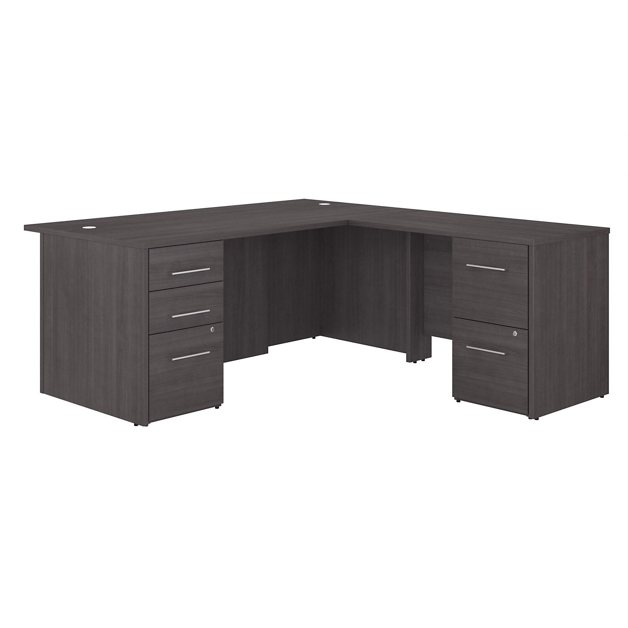 Bush Business Furniture Office 500 72W L Shaped Executive Desk with Drawers in Storm Gray, Large Computer Table for Home Office or Professional Workspace