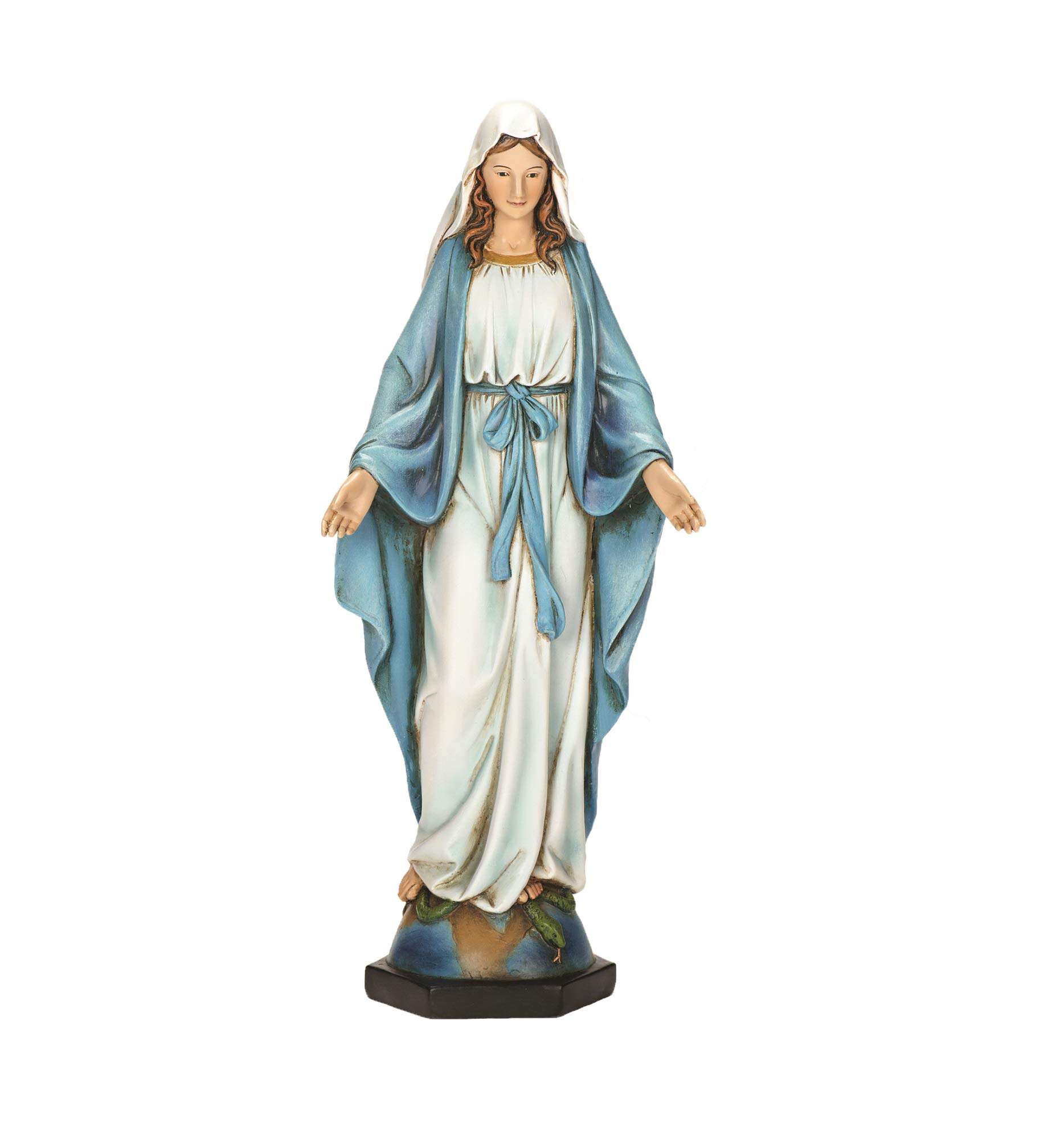 Joseph's Studio by Roman, Our Lady of Grace Figure on Base, 10 Scale Renaissance Collection, 10.25H, Resin and Stone, Religious Gift, Decoration