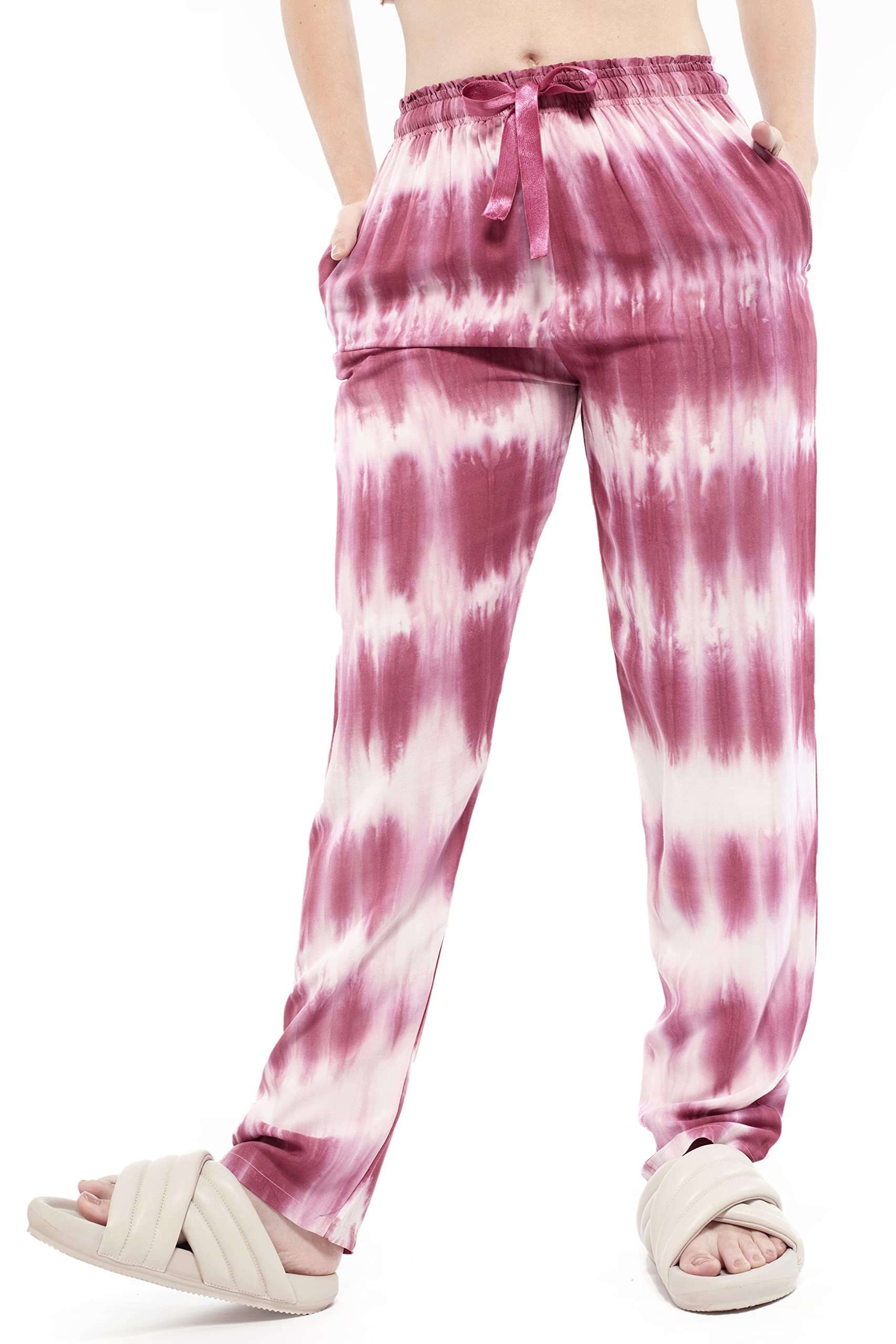 Womens Rayon Tie-Dye Printed Pajama