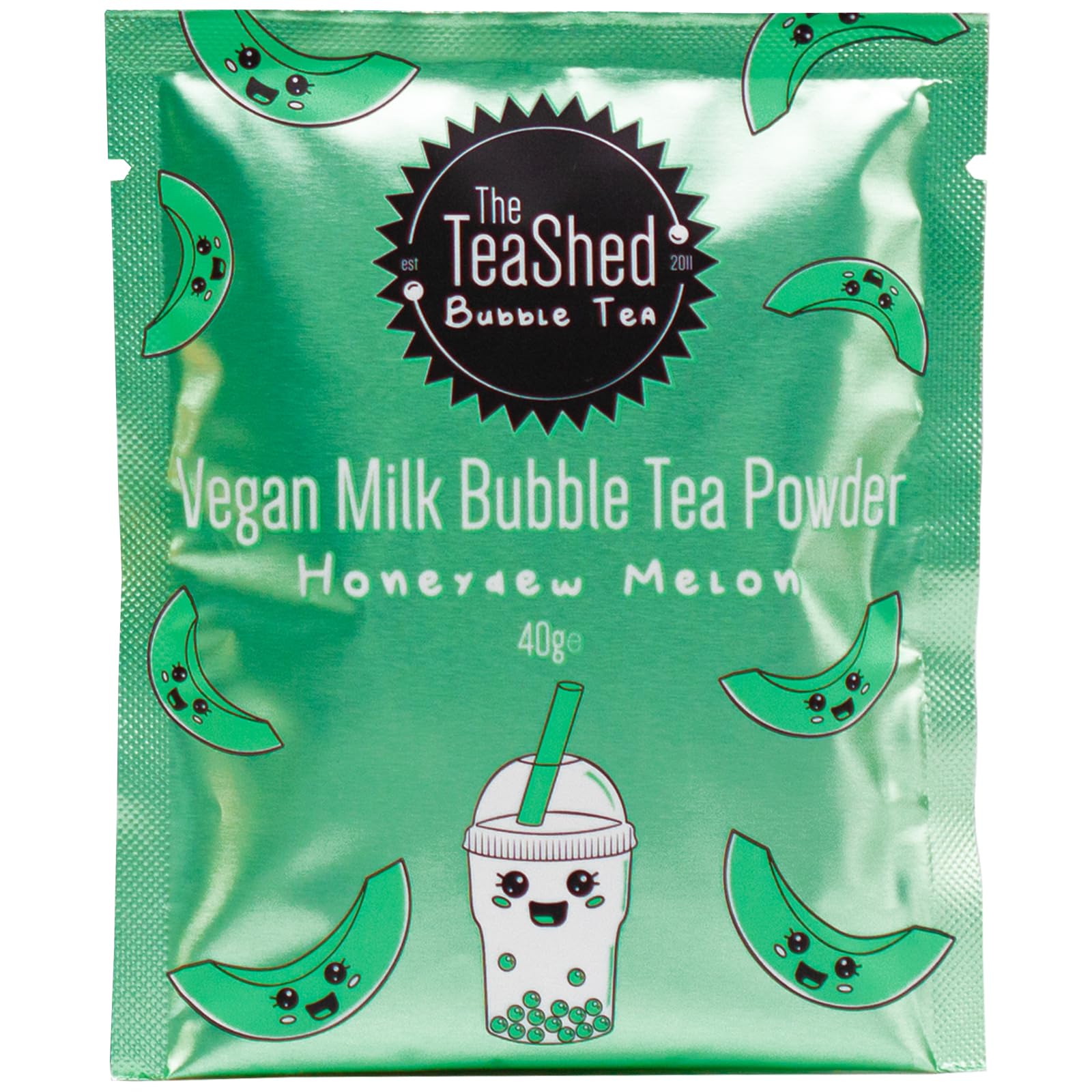 Bubble Tea Powder | Honeydew Flavoured Bubble Tea Fruit Milk Powder | 40g Powder for Bubble Tea | 1 Serving | Vegan | By THE TEASHED