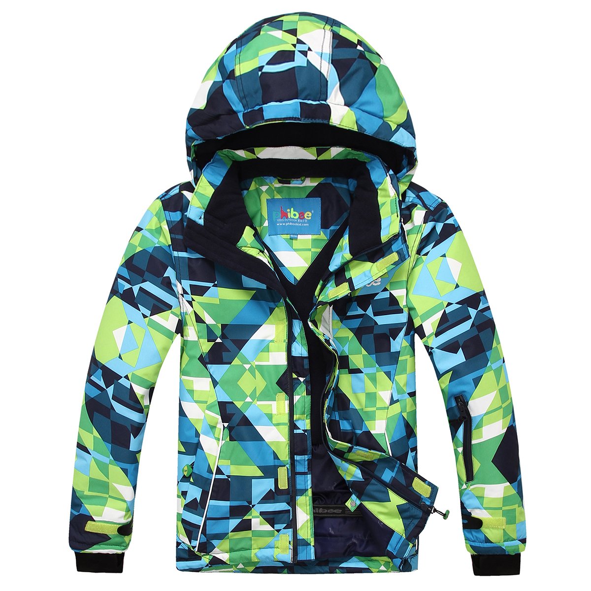 PHIBEEBig Boy's Waterproof Breathable Snowboard Ski Jacket