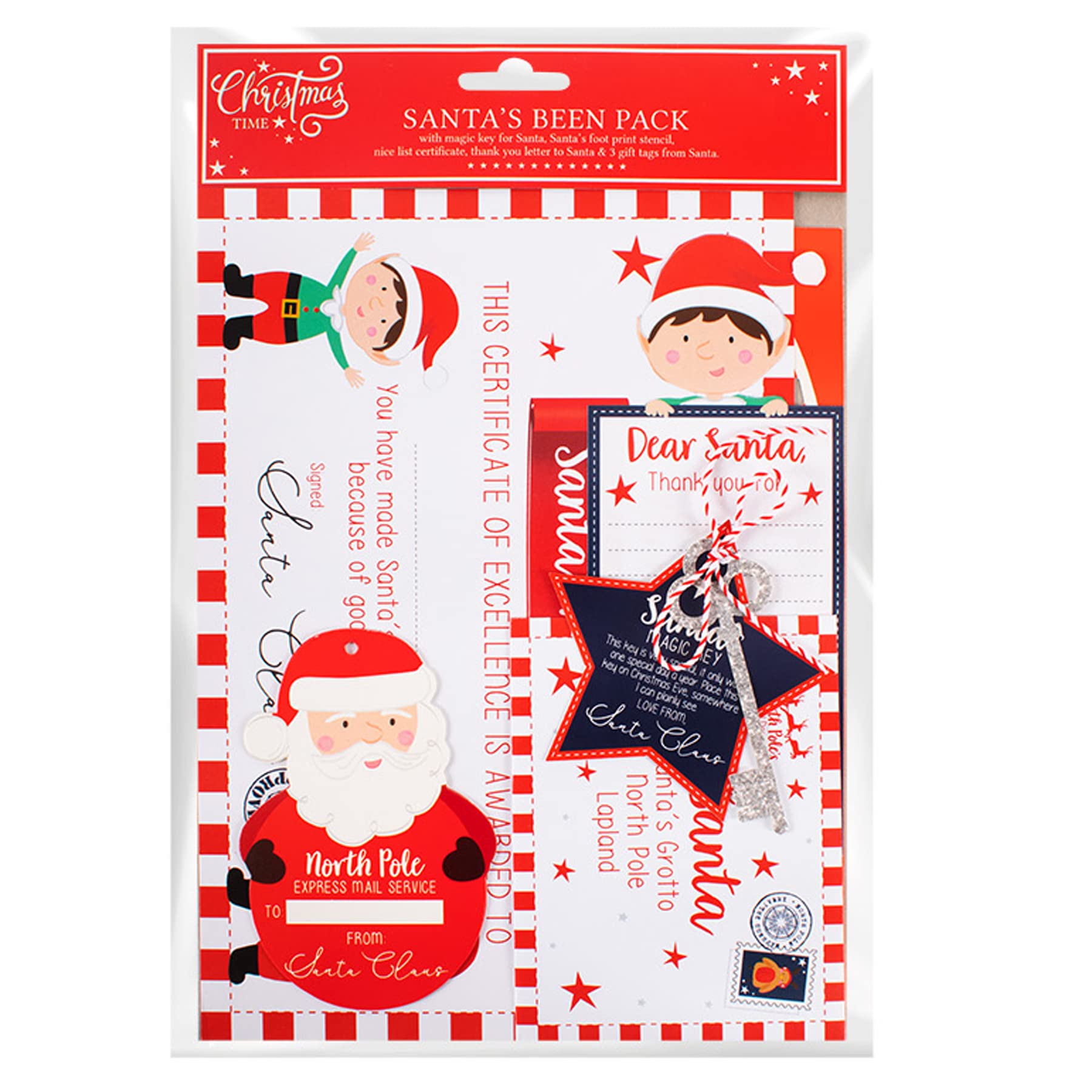 RSW INTERNATIONAL Santa's Been Christmas Eve Pack - Footprints/Certificate/Letter/Key