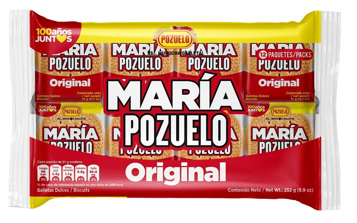 Maria Pozuelo Original Cookies | Fortified with Vitamins | Fat-Free | 8.89 Oz (Pack of 3)