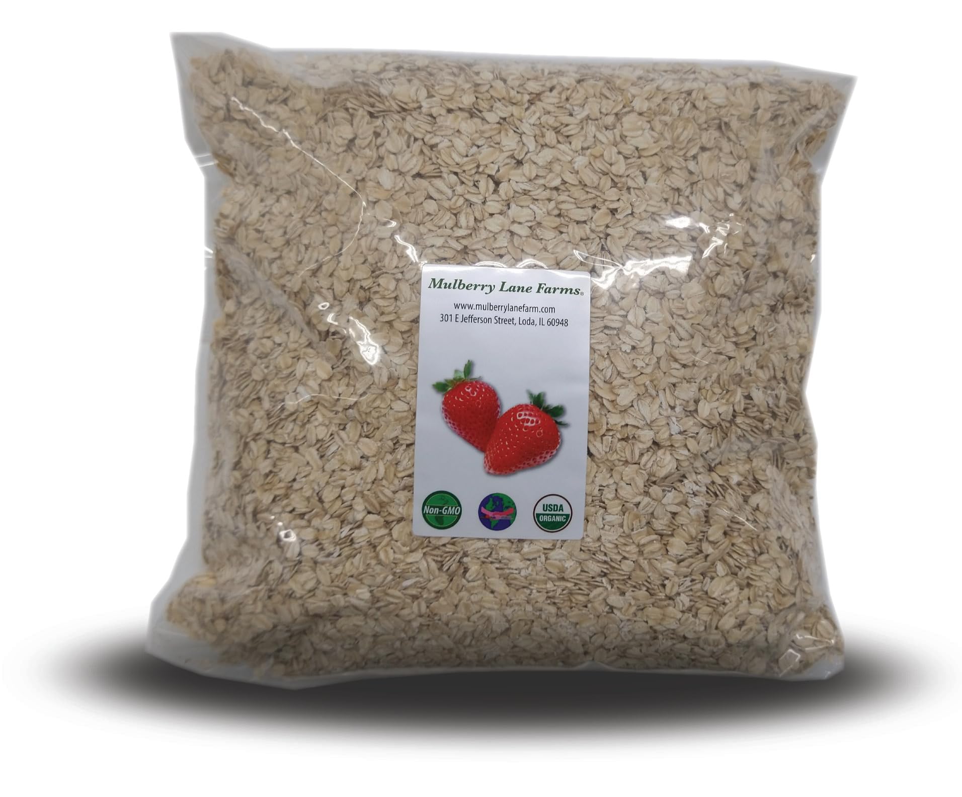 Rolled Oats 5 Pounds Old Fashioned Oatmeal, USDA Organic, Non-GMO Bulk, Mulberry Lane Farms