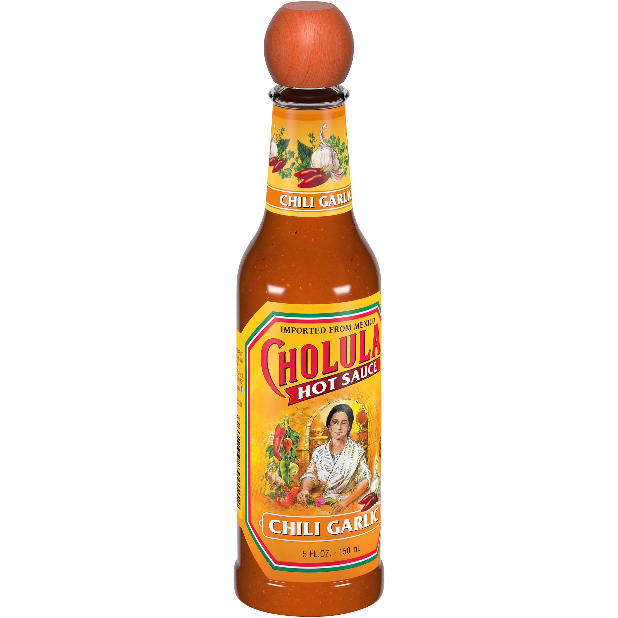 Cholula Hot Sauce Chili Garlic (150ml)| Spicy Hot Dip| Mexican Sauce| Authentic Flavours