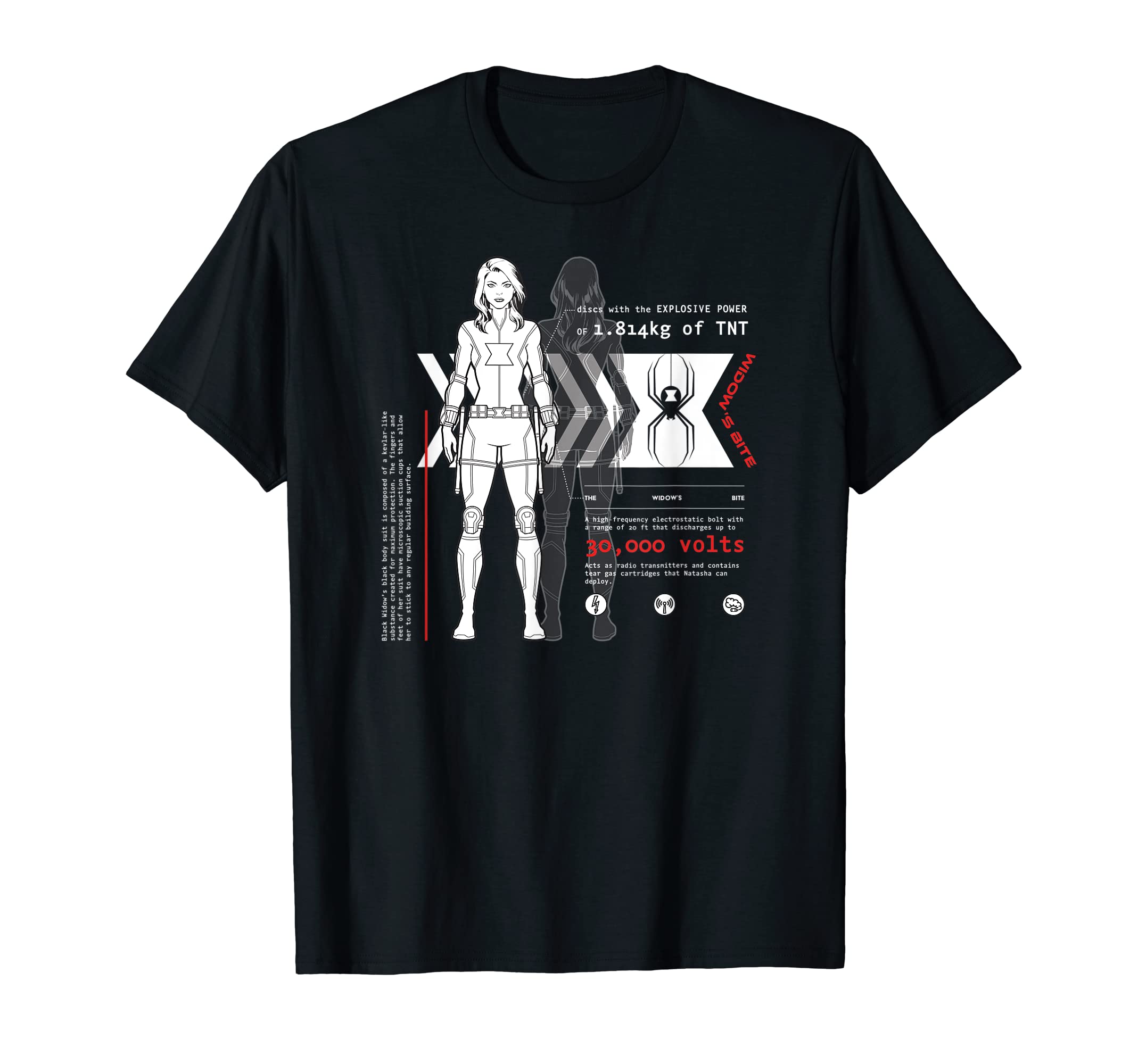 Marvel Avengers Black Widow Widow’s Bite Data Readout T-Shirt