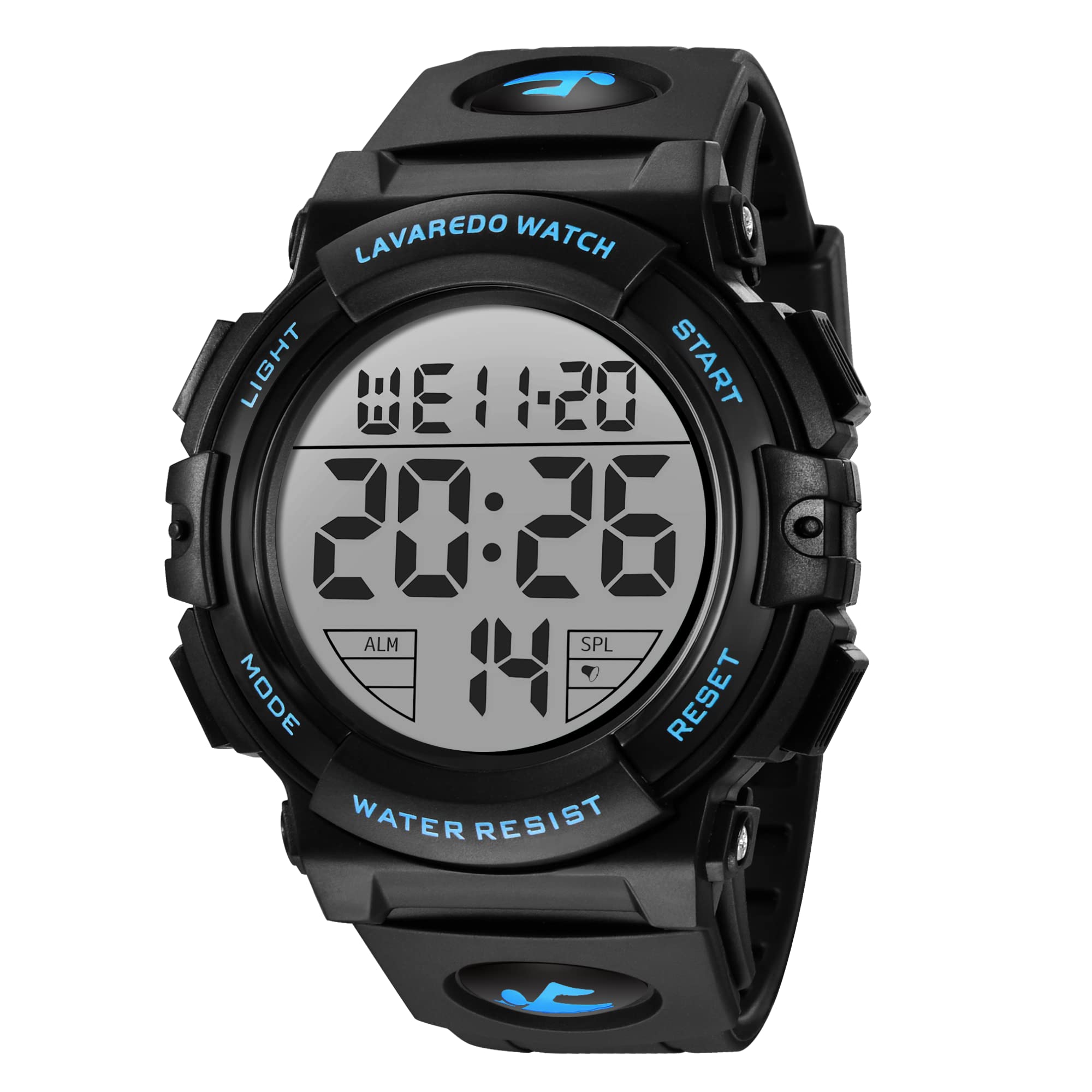 aswan watchDigital Watch, Mens Digital Watch Military Watches for Men 5ATM Waterproof Outdoor Sports Watch with Light/Alarm/Date/Shockproof/Chronograph, Gift