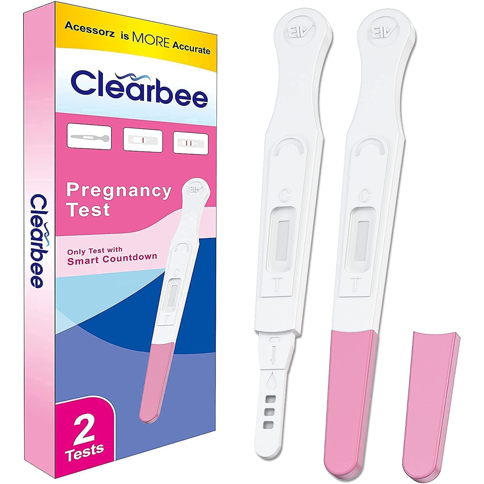 Fake Prank Joke Pregnancy Test Always Positive - April Fool's Day Practical Joke, Prank, Gag, False Pregancy Test Kit, 2 Pack Pink