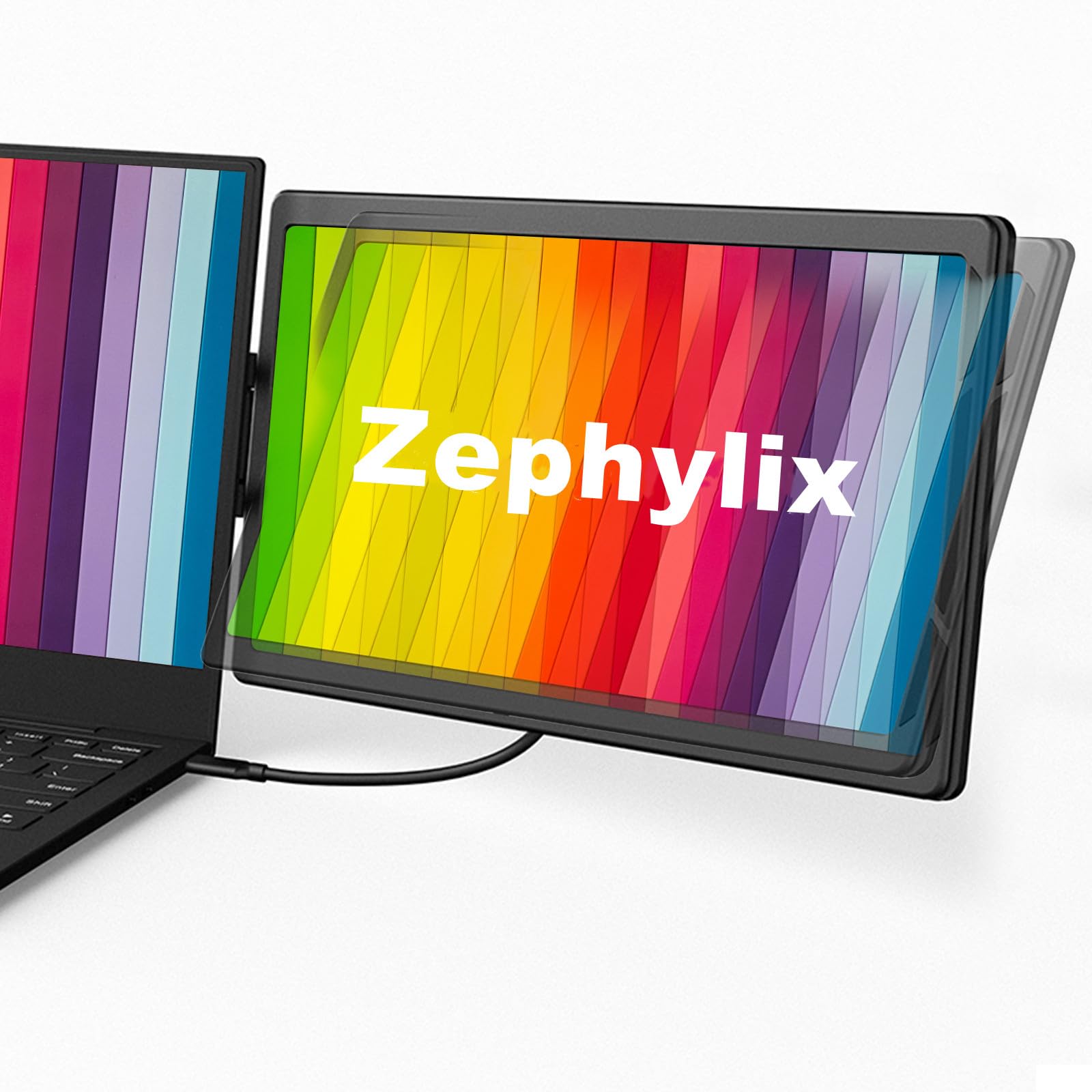 Zephylix Portable Monitor, 11.6inch Laptop Screen Extender FHD 1080P IPS 270° Rotation Laptop Monitor With Hdmi/Type-C/USB-C, Plug-And-Play, For Laptop/Pc/Mac/Ps3/4/5/Xbox/Phone (EM116)