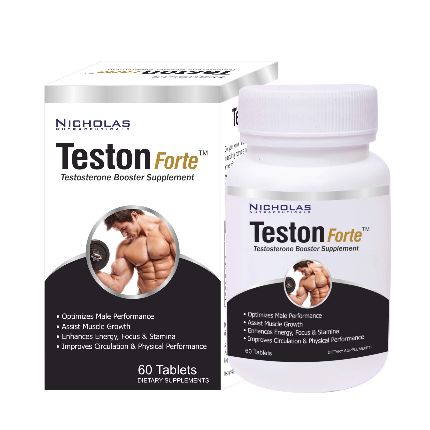 Nicholas Nutraceuticals Teston Forte -The Testosterone Booster Supplement for Men (Natural Extract) -60 Tablet